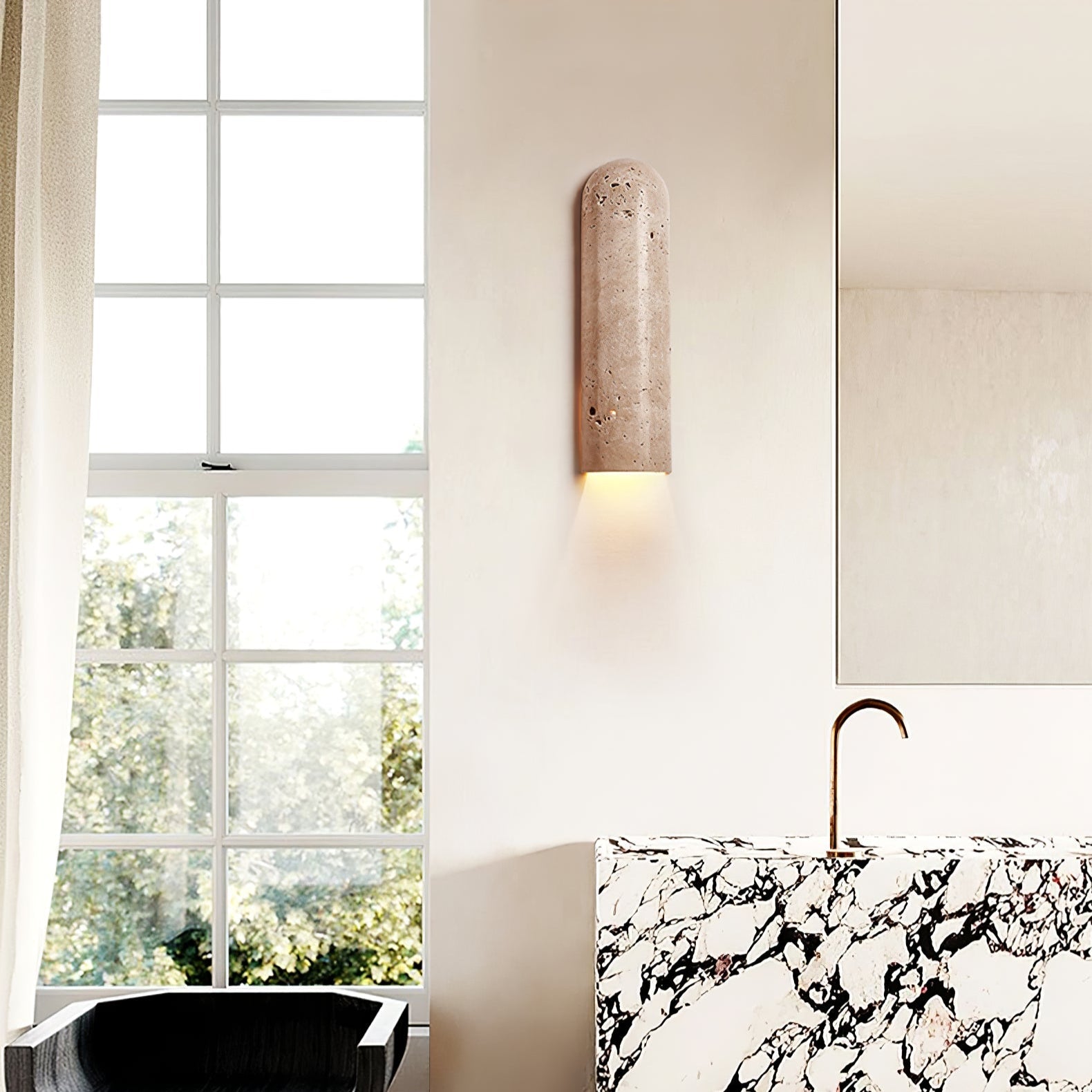 Olvenan Travertine Wall Light - Blowlighting