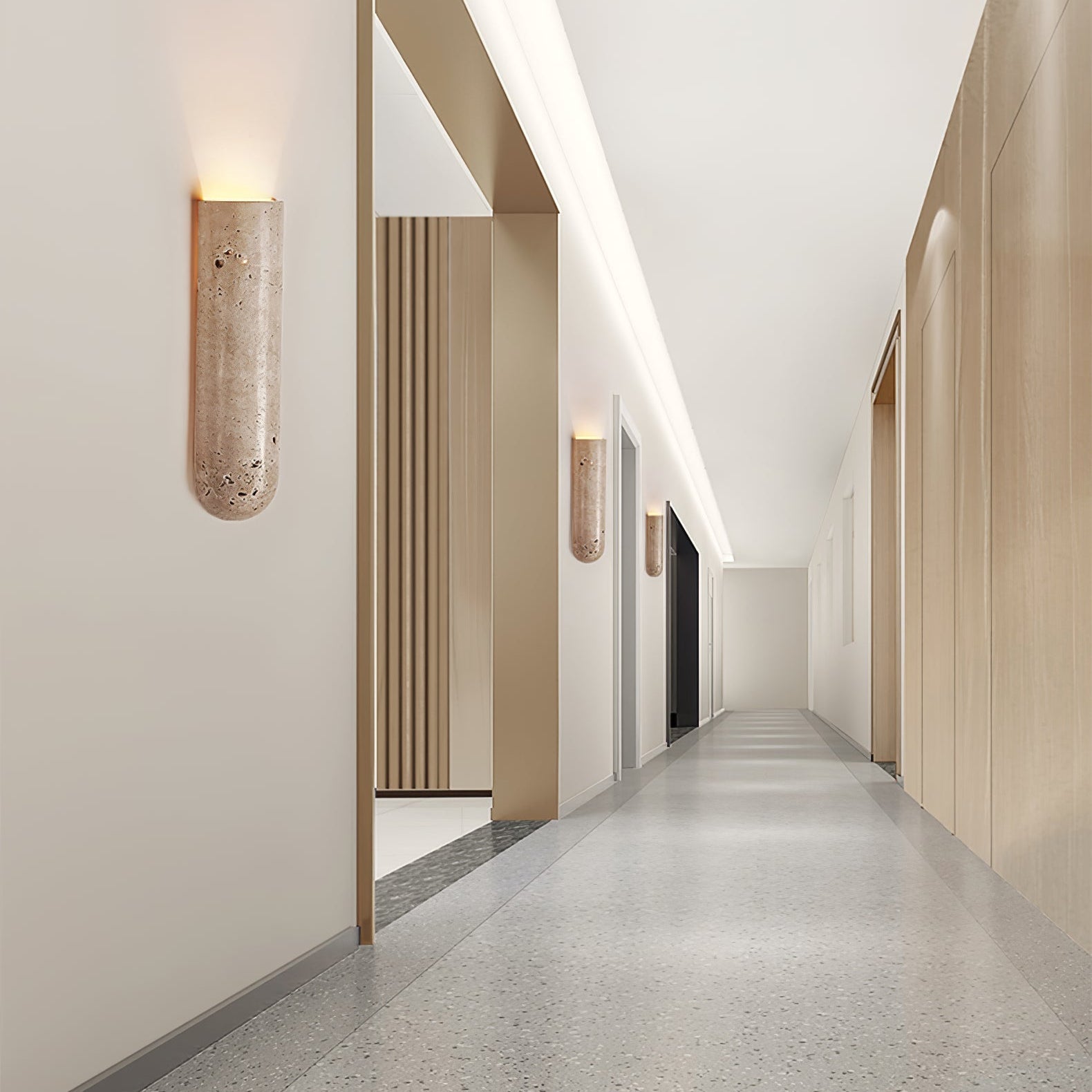 Olvenan Travertine Wall Light - Blowlighting