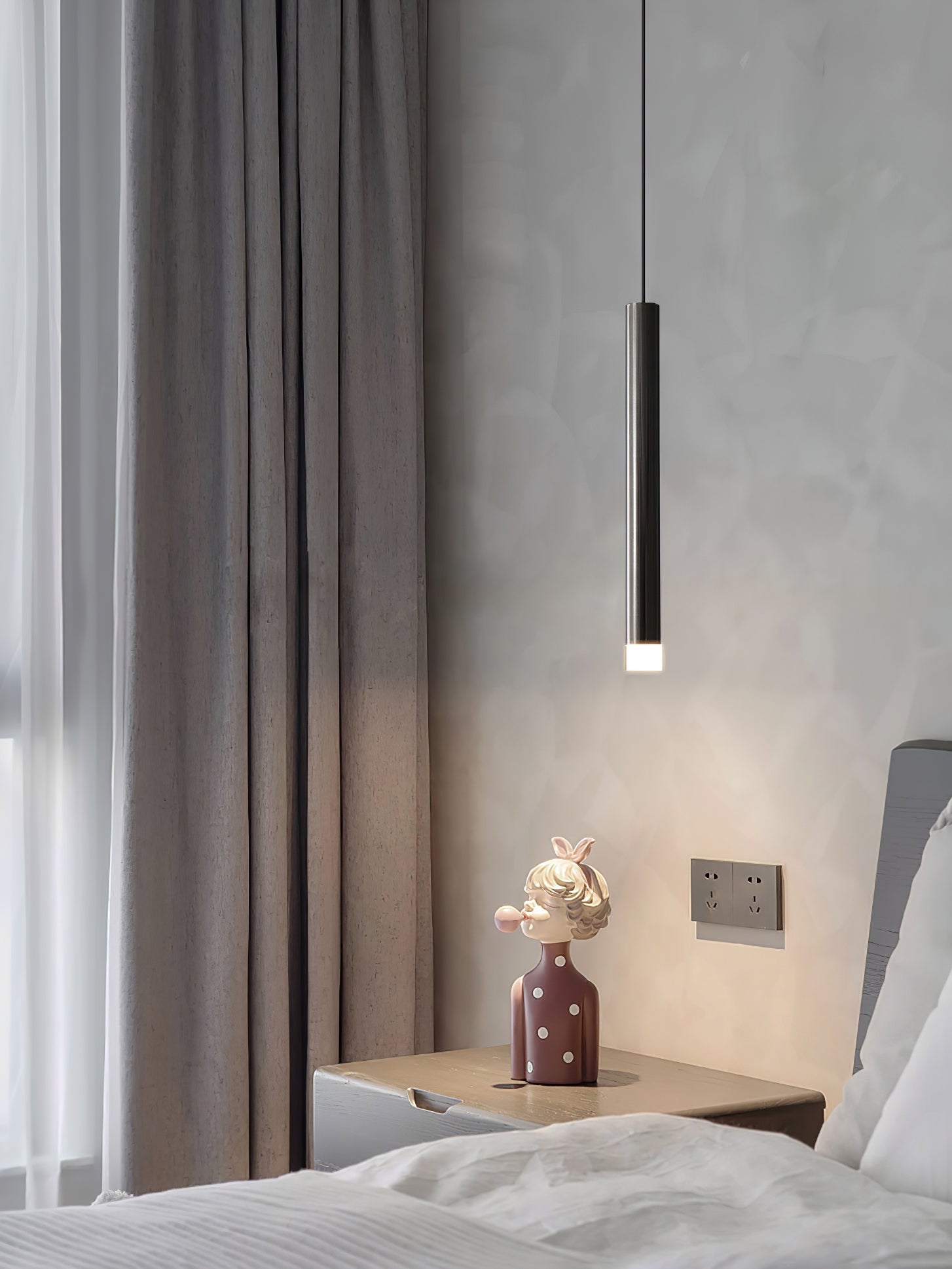 Cetheel Modern Minimalist Brass Plastic Pendant Light - Blowlighting