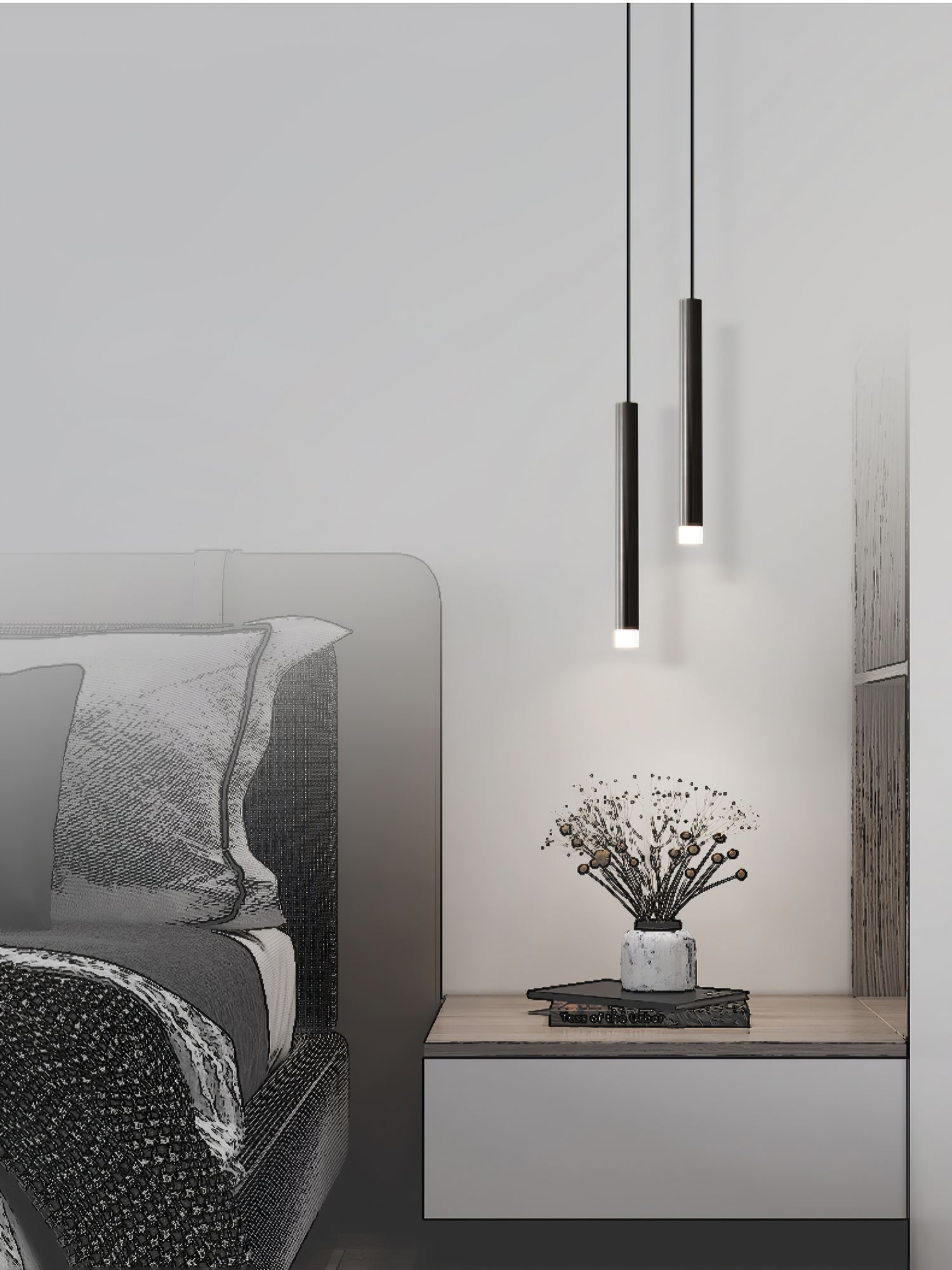 Cetheel Modern Minimalist Brass Plastic Pendant Light - Blowlighting