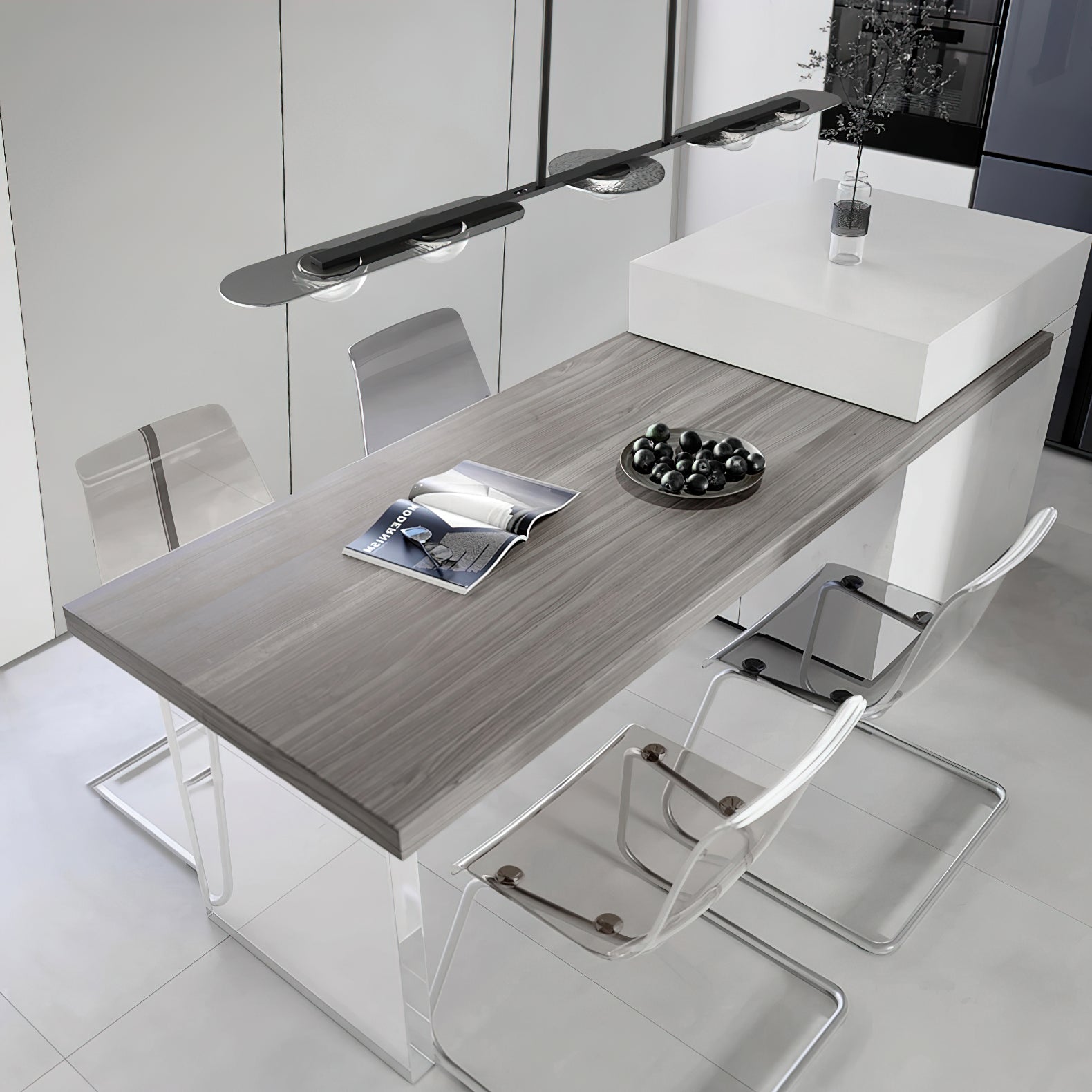 Aurora Pendant Lamp Linear Glass Minimalist - Blowlighting