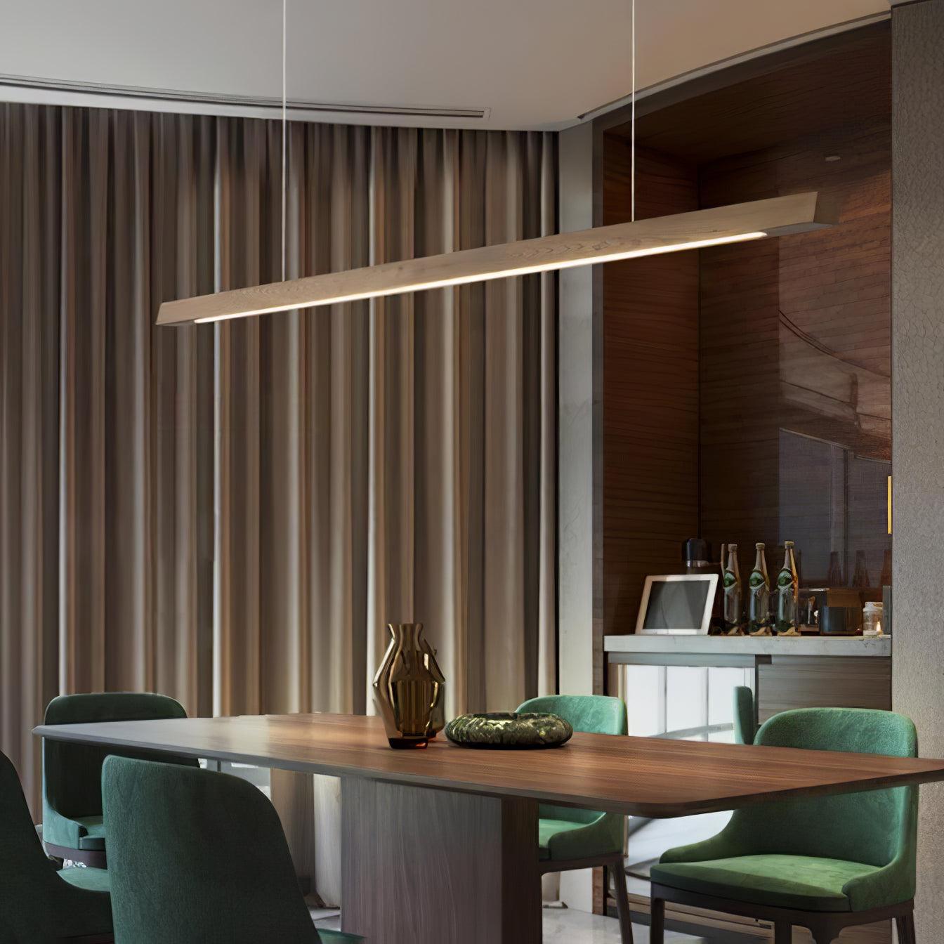 Linear Wooden Pendant Light - Blowlighting