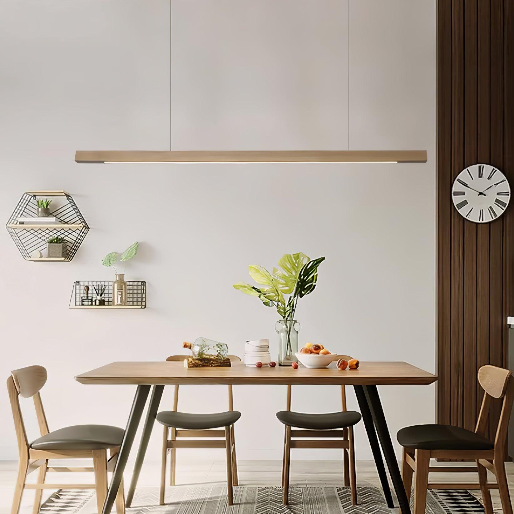 Linear Wooden Pendant Light - Blowlighting