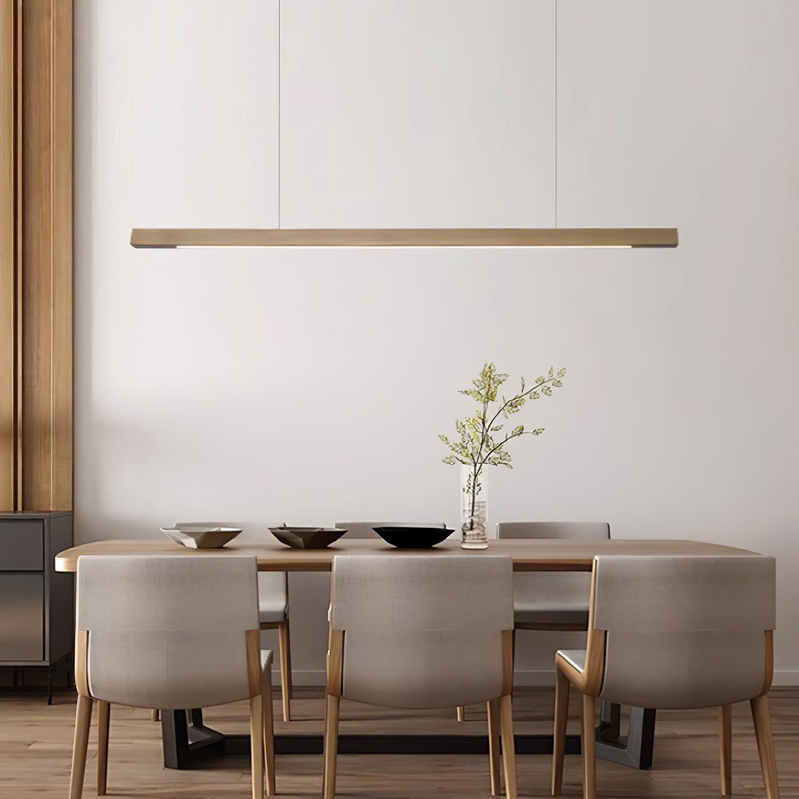 Linear Wooden Pendant Light - Blowlighting