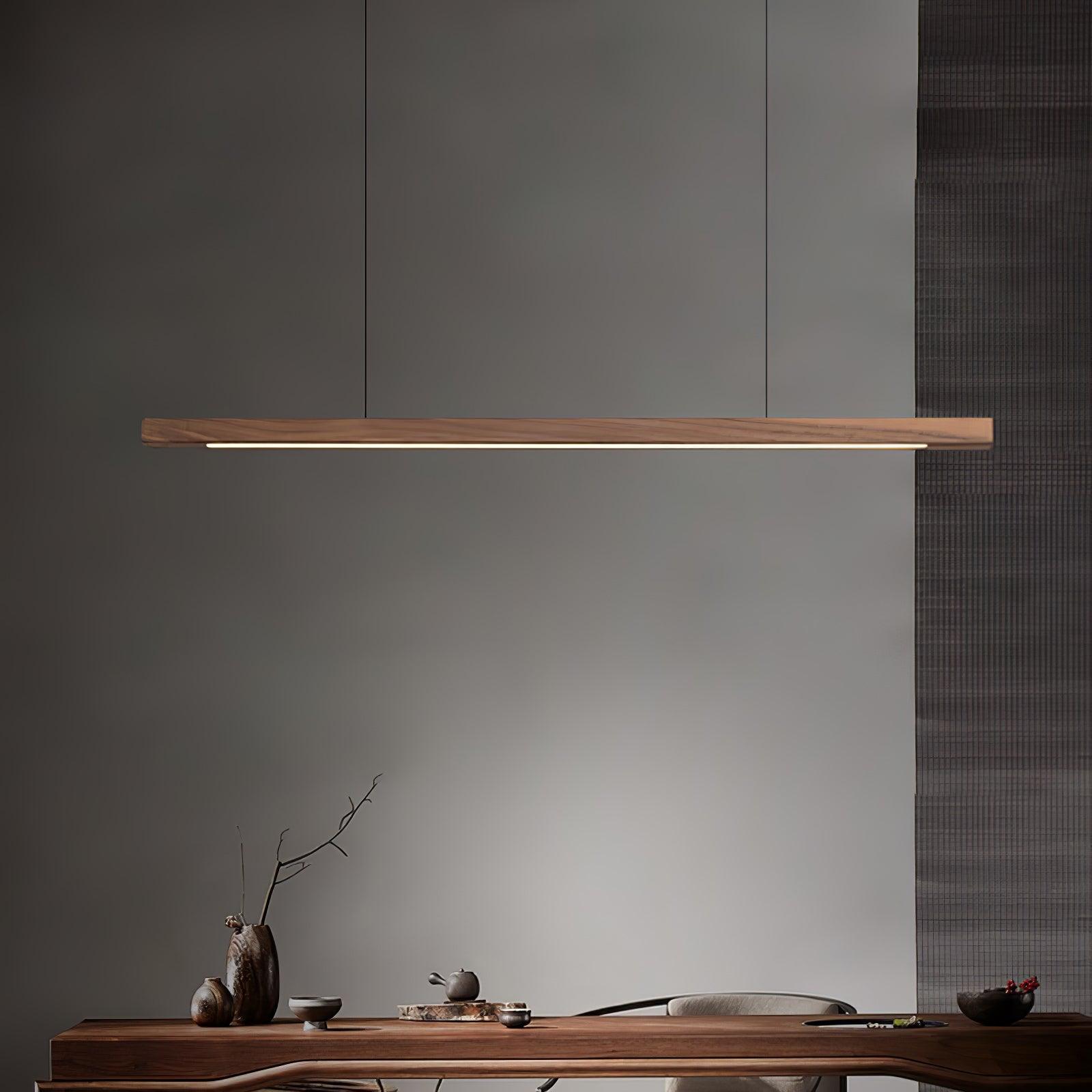 Linear Wooden Pendant Light - Blowlighting