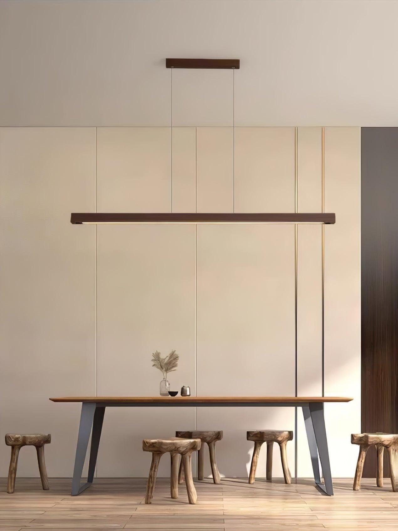 Linear Wooden Pendant Light - Blowlighting