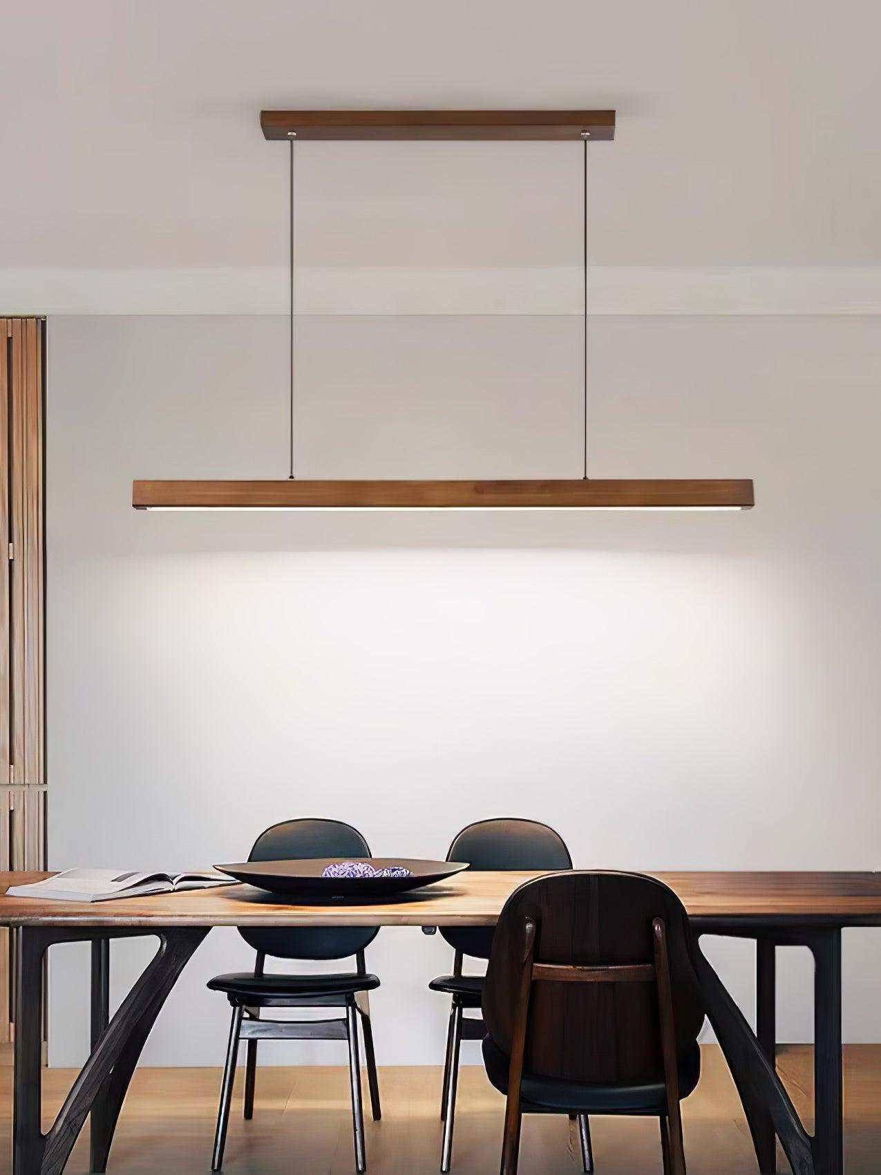 Linear Wooden Pendant Light - Blowlighting
