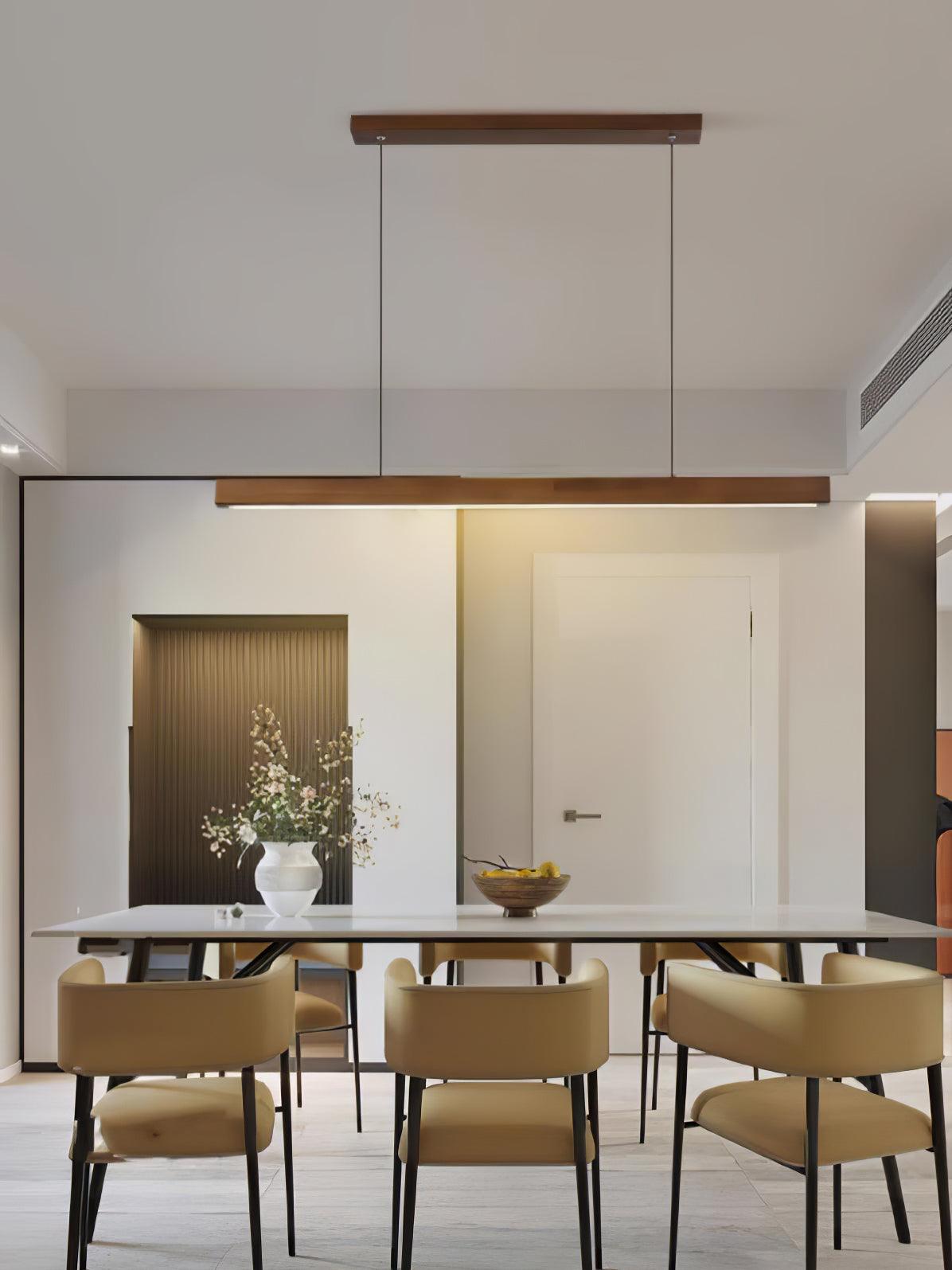 Linear Wooden Pendant Light - Blowlighting