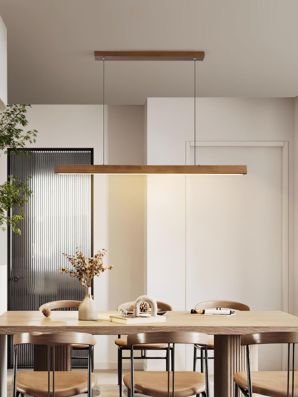 Linear Wooden Pendant Light - Blowlighting