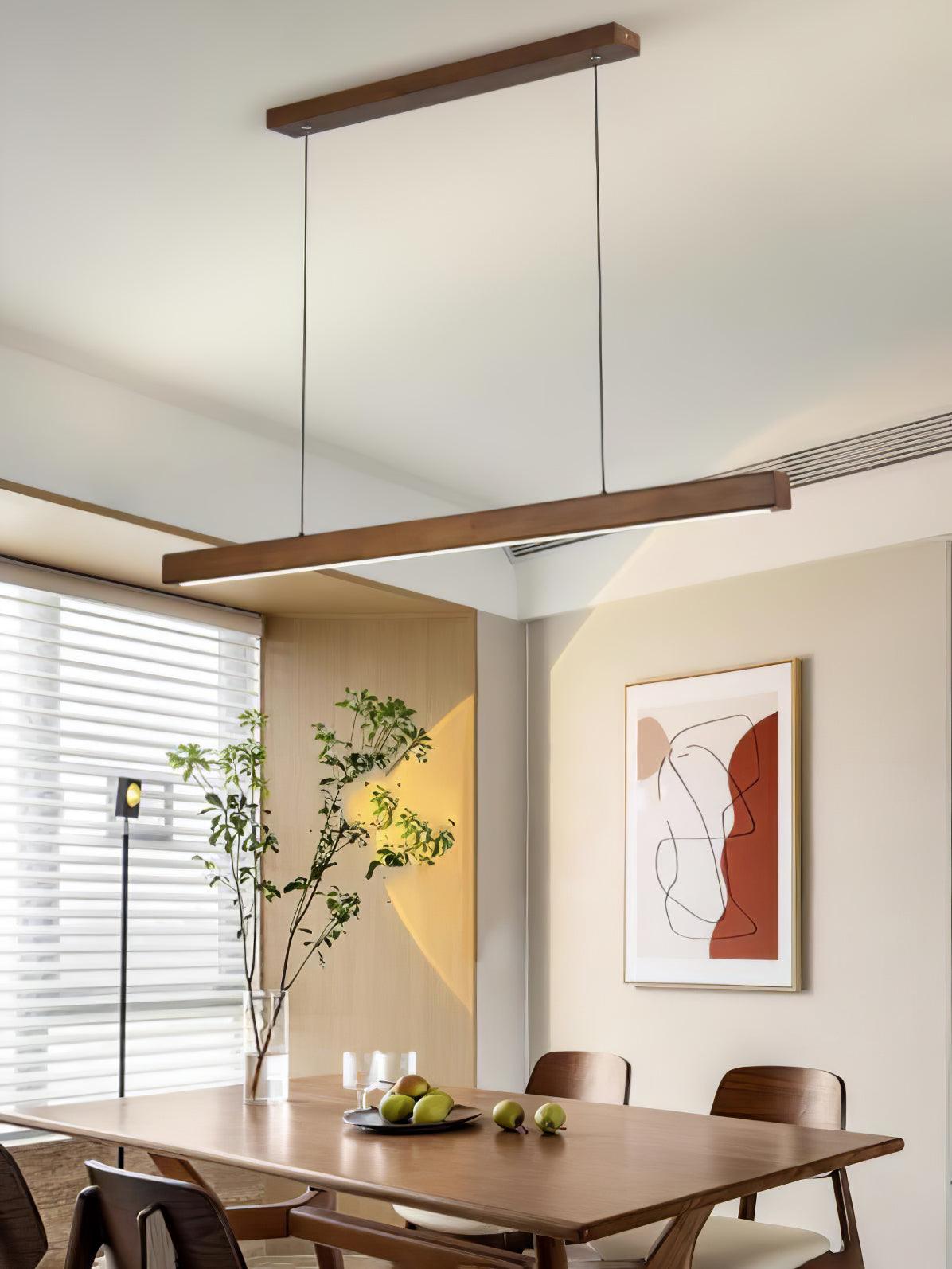 Linear Wooden Pendant Light - Blowlighting