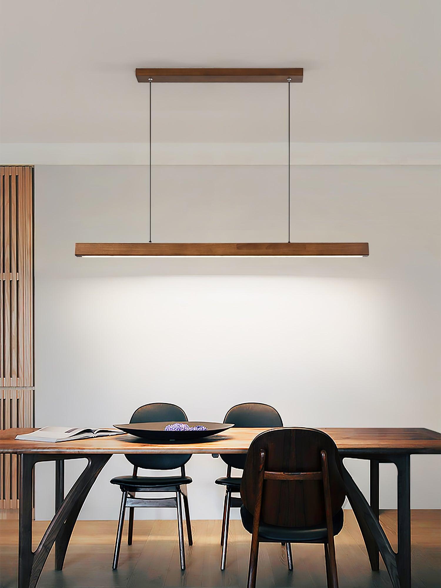 Linear Wooden Pendant Light - Blowlighting