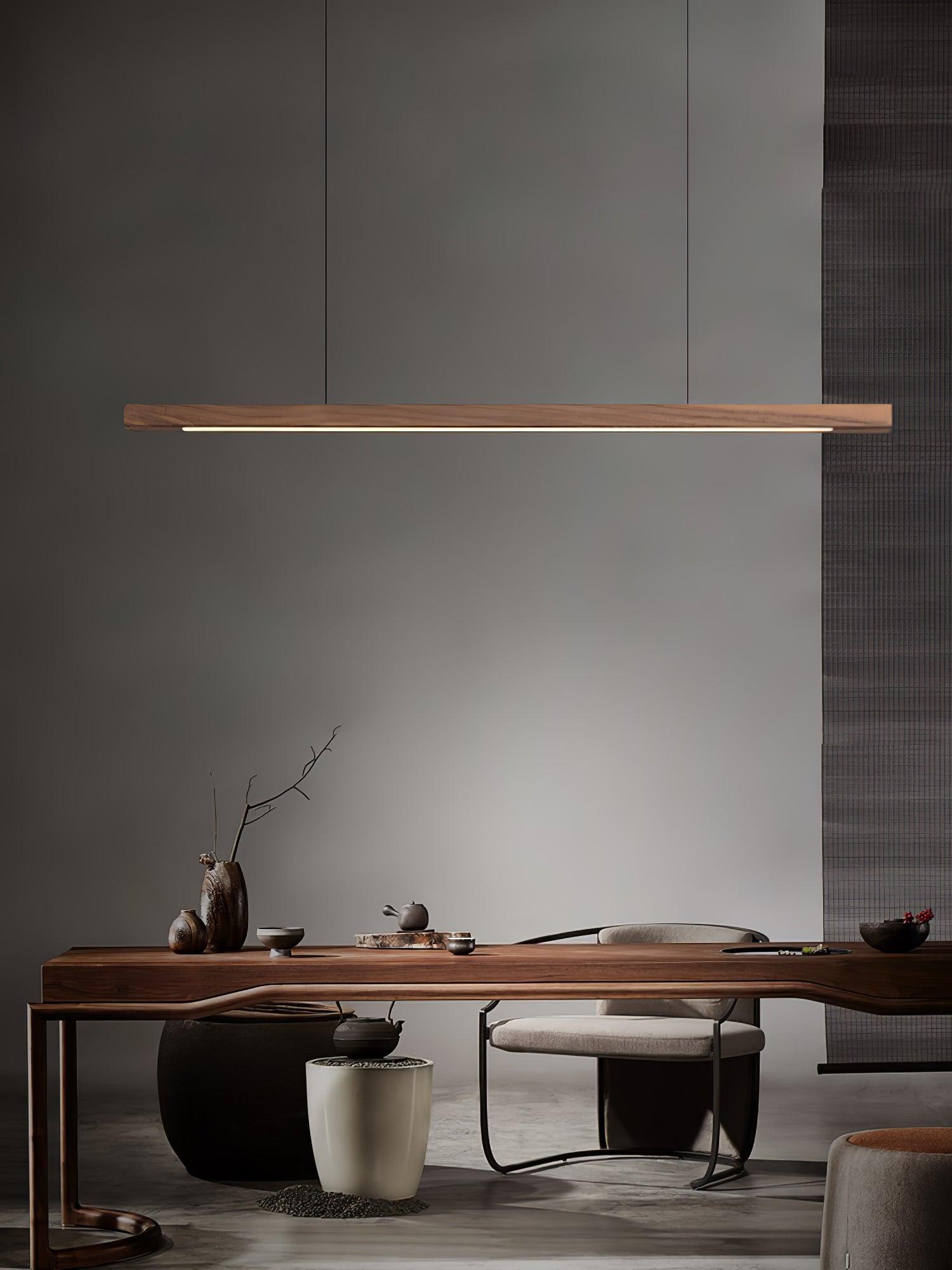 Linear Wooden Pendant Light - Blowlighting