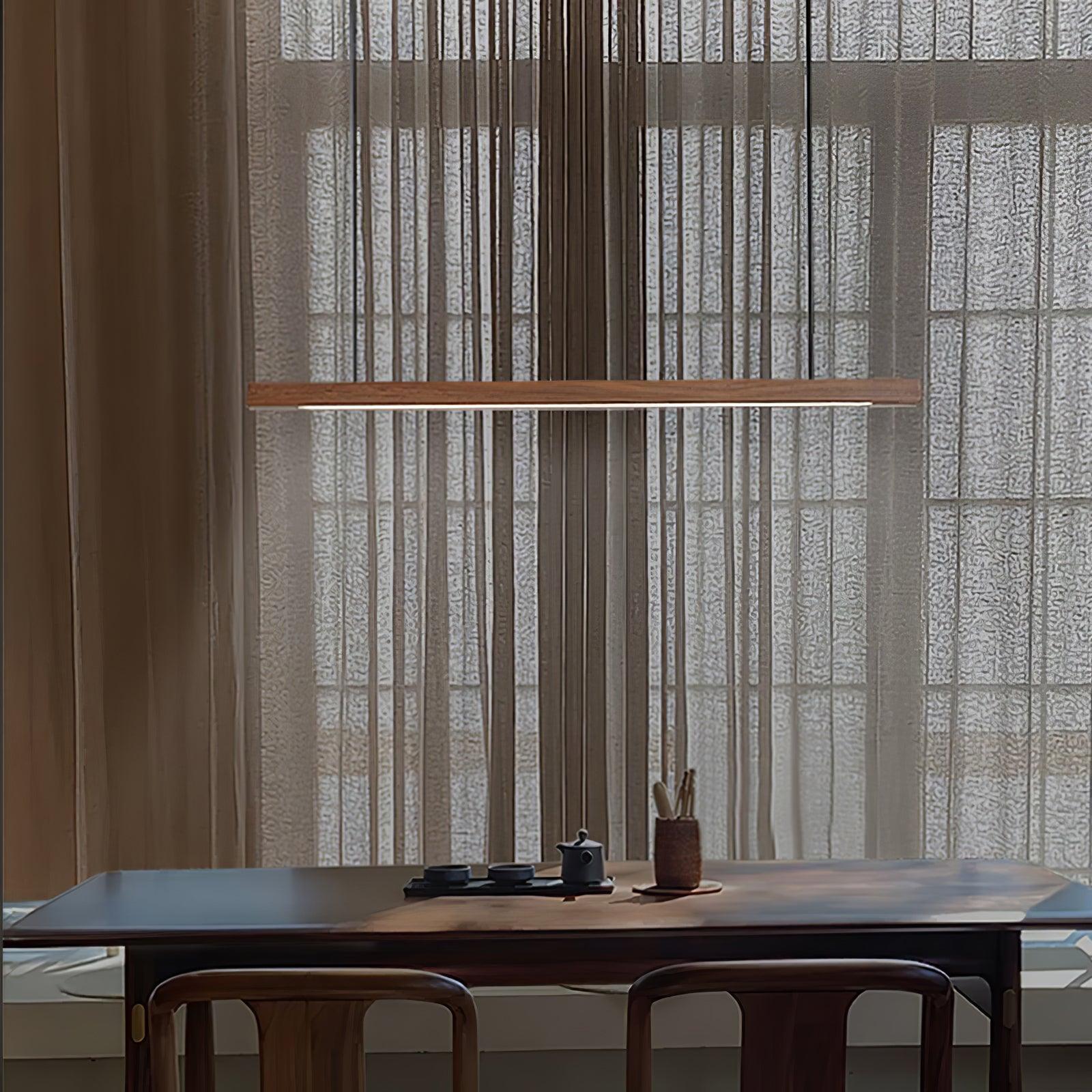 Linear Wooden Pendant Light - Blowlighting