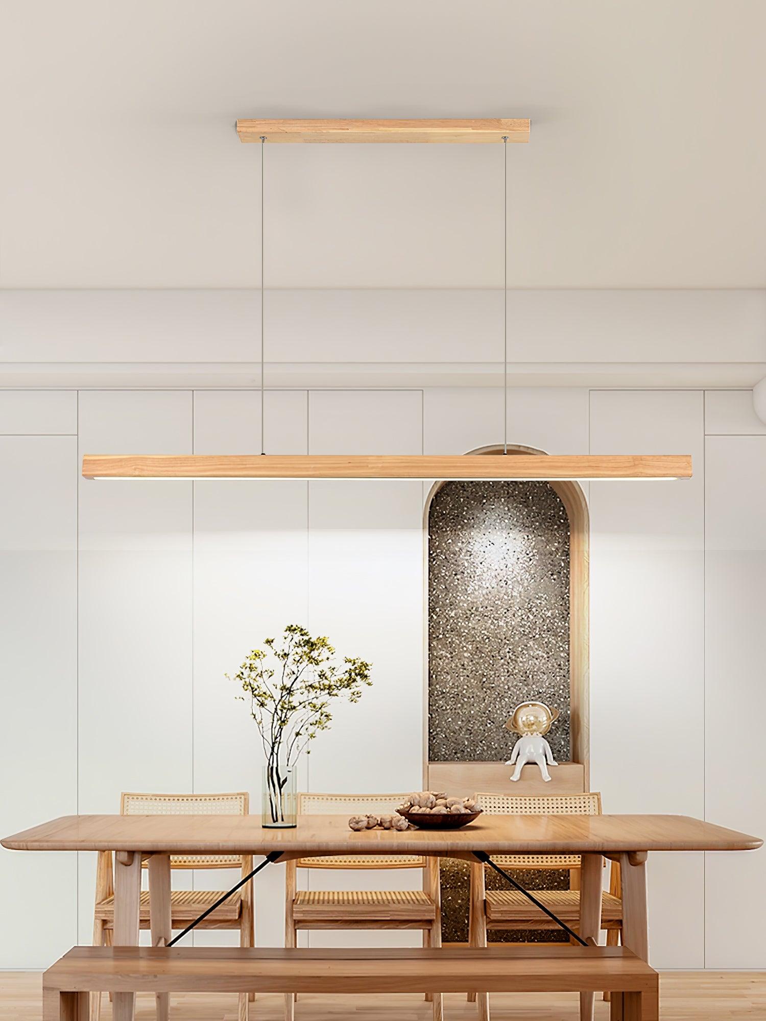 Linear Wooden Pendant Light - Blowlighting