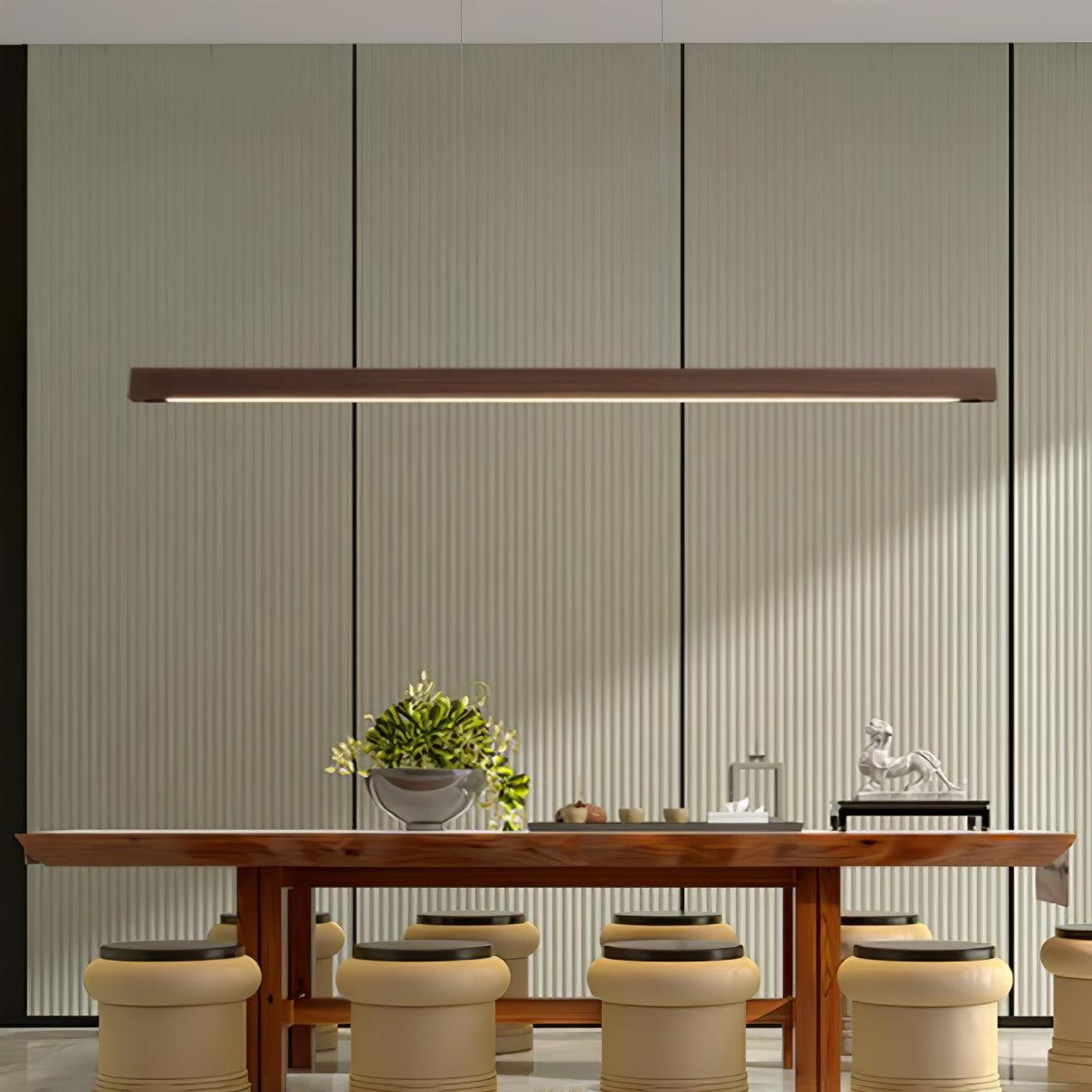 Linear Wooden Pendant Light - Blowlighting