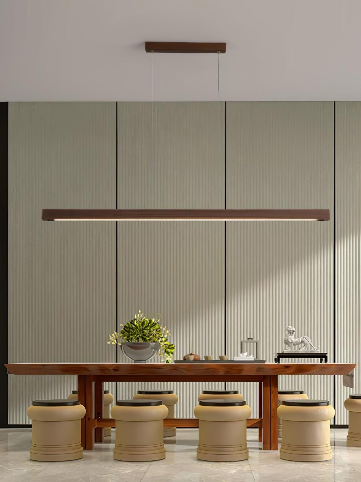 Linear Wooden Pendant Light - Blowlighting