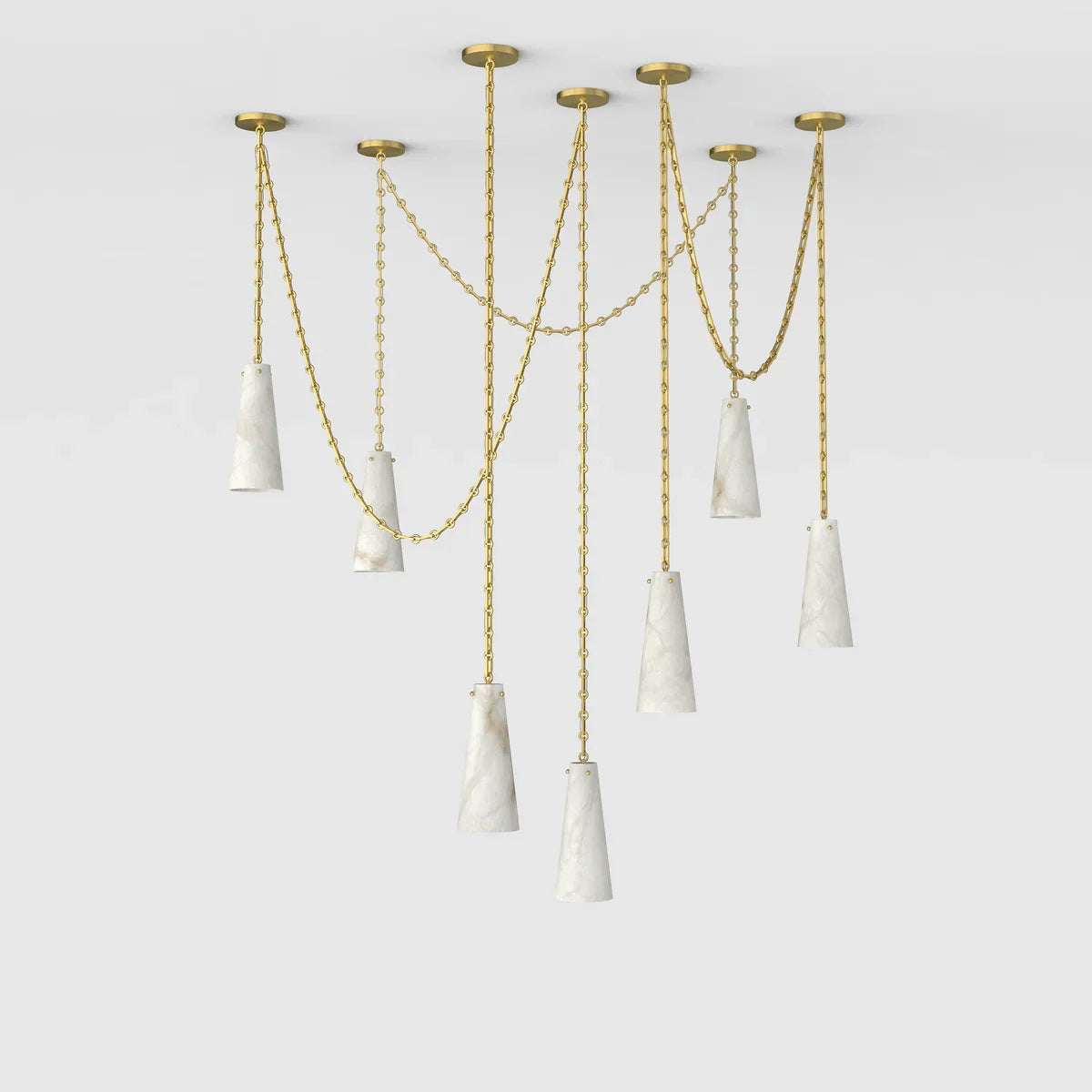 Linka Eclectic Brass Chandelier