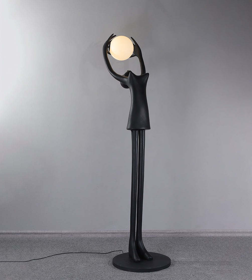 Lynorel Figurative Black Metal Floor Lamp - Blowlighting