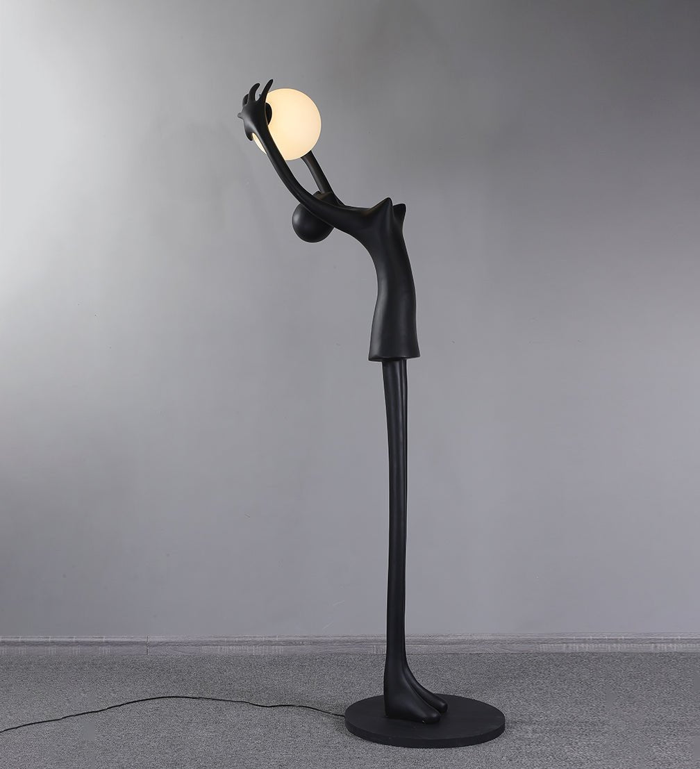 Lynorel Figurative Black Metal Floor Lamp - Blowlighting