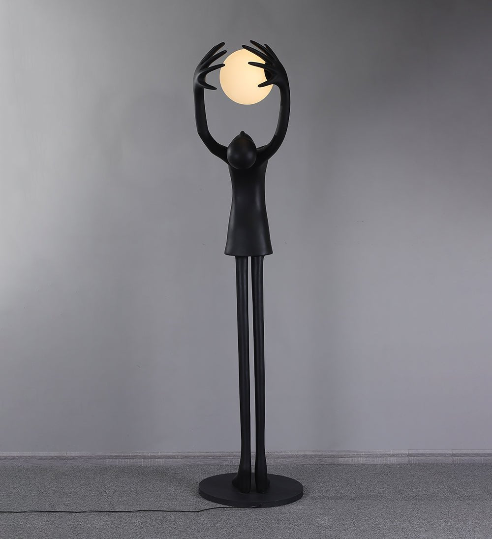 Lynorel Figurative Black Metal Floor Lamp - Blowlighting