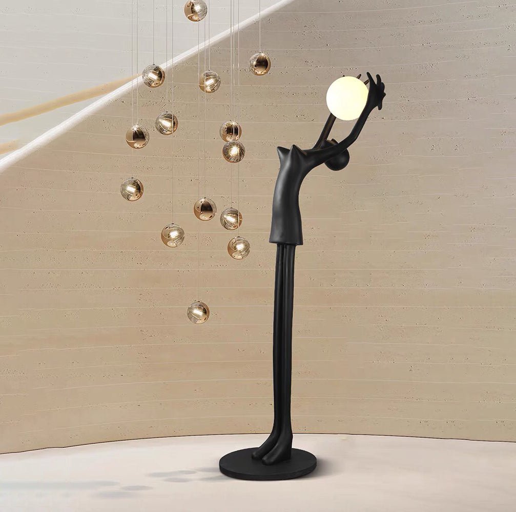 Lynorel Figurative Black Metal Floor Lamp - Blowlighting