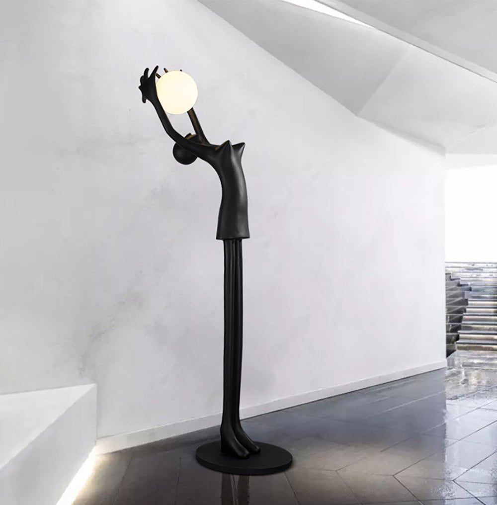Lynorel Figurative Black Metal Floor Lamp - Blowlighting