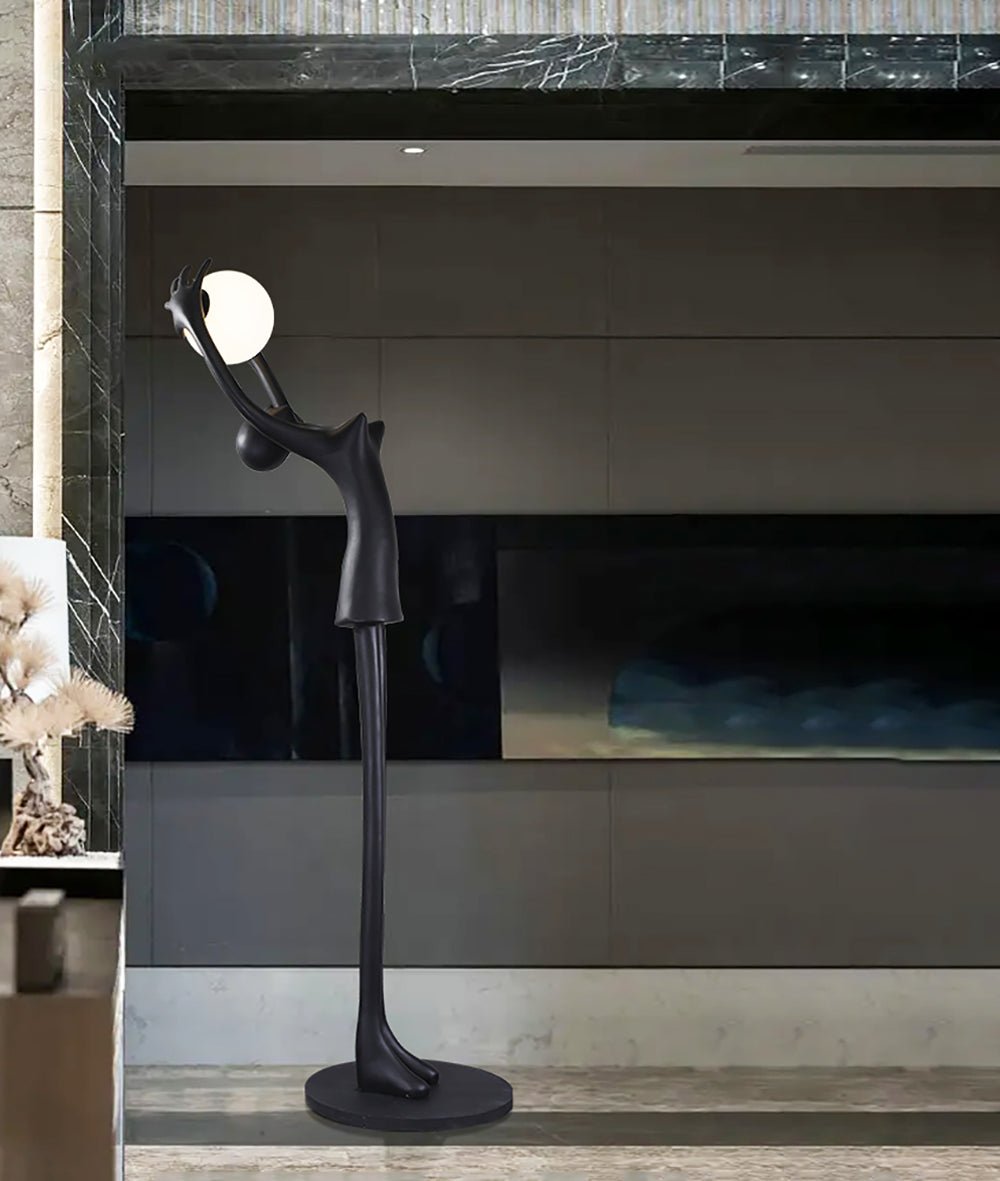 Lynorel Figurative Black Metal Floor Lamp - Blowlighting