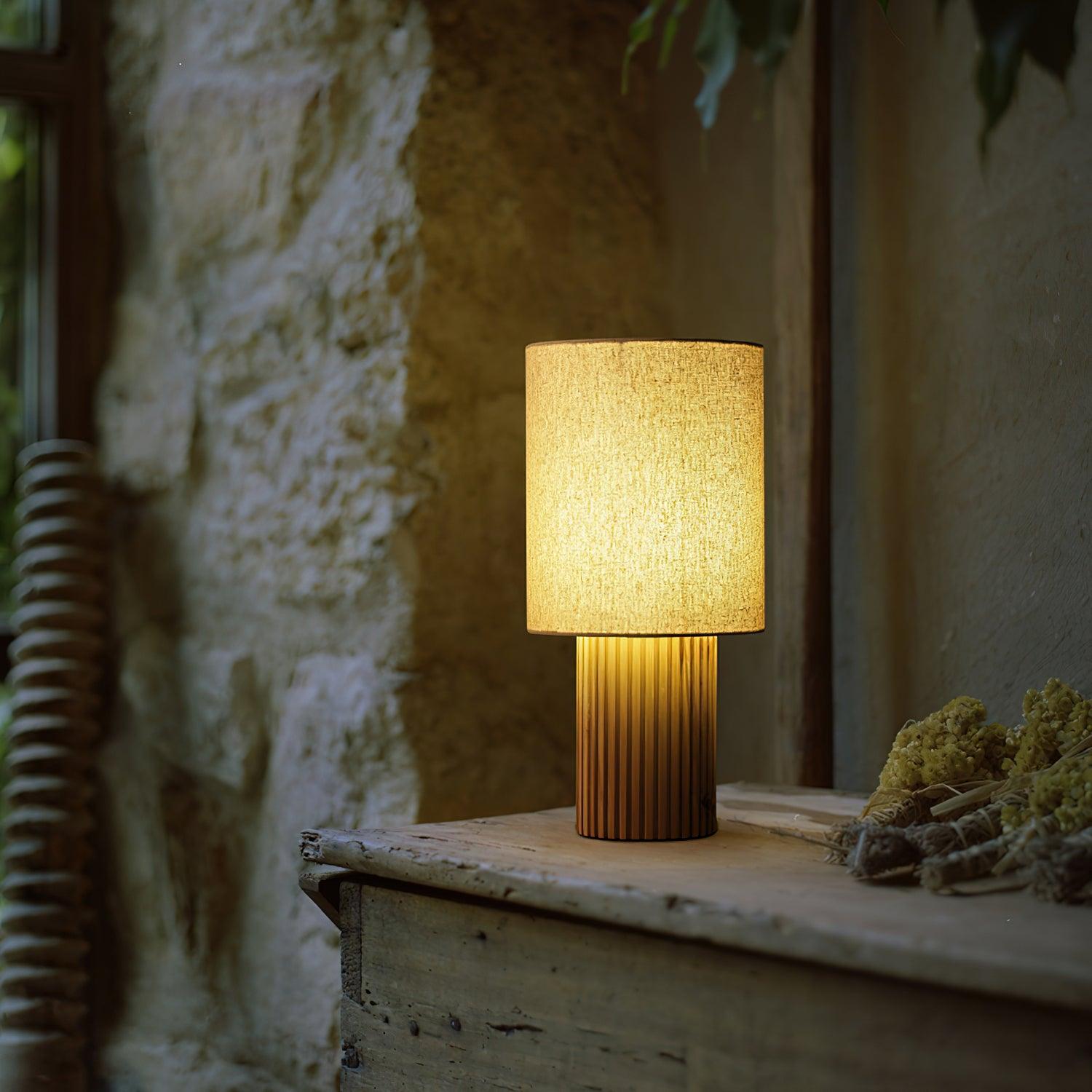 Grove Vintage Fabric Table Lamp - Blowlighting