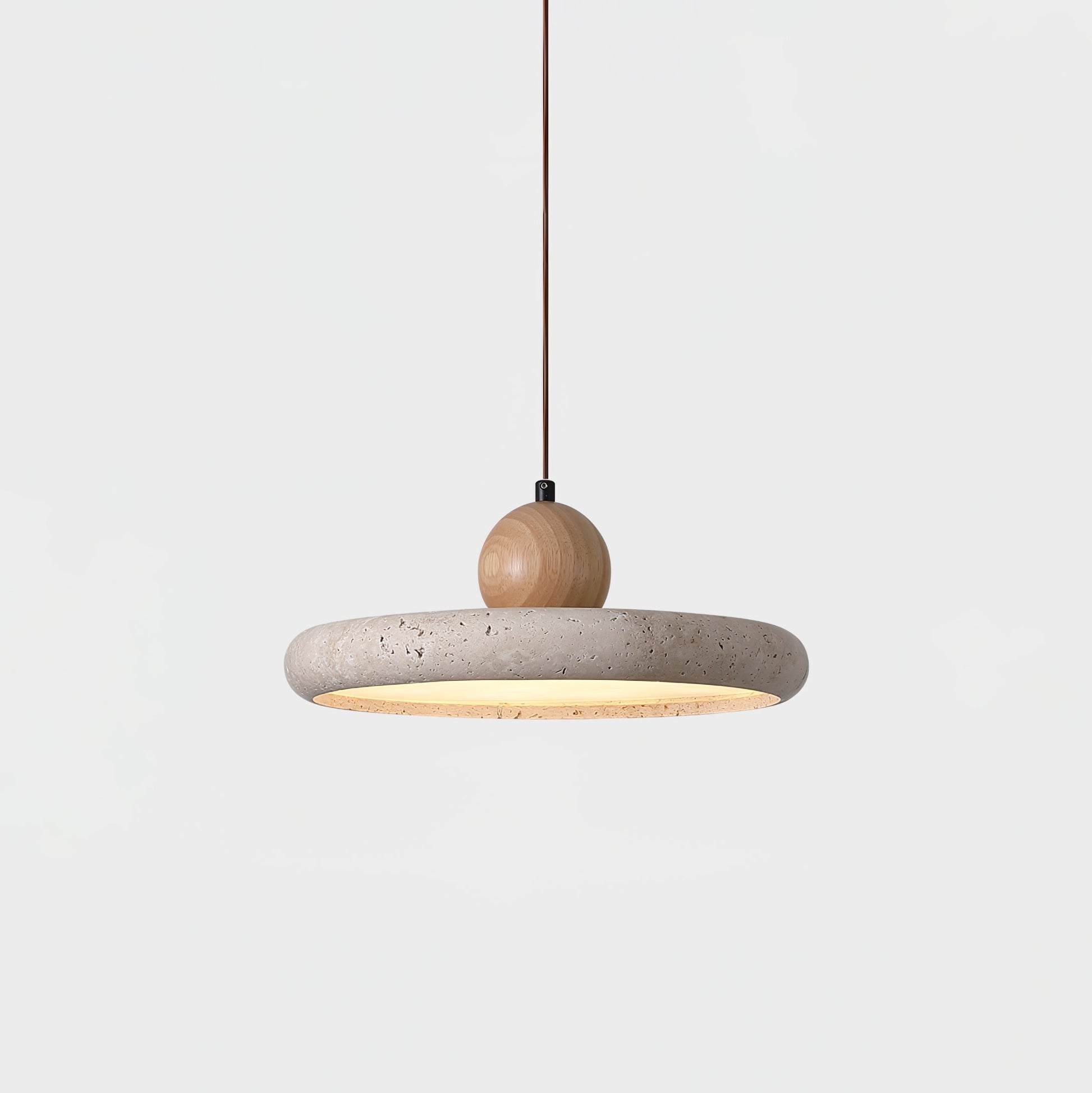 Cephaor Minimalist Travertine Pendant Light - Blowlighting