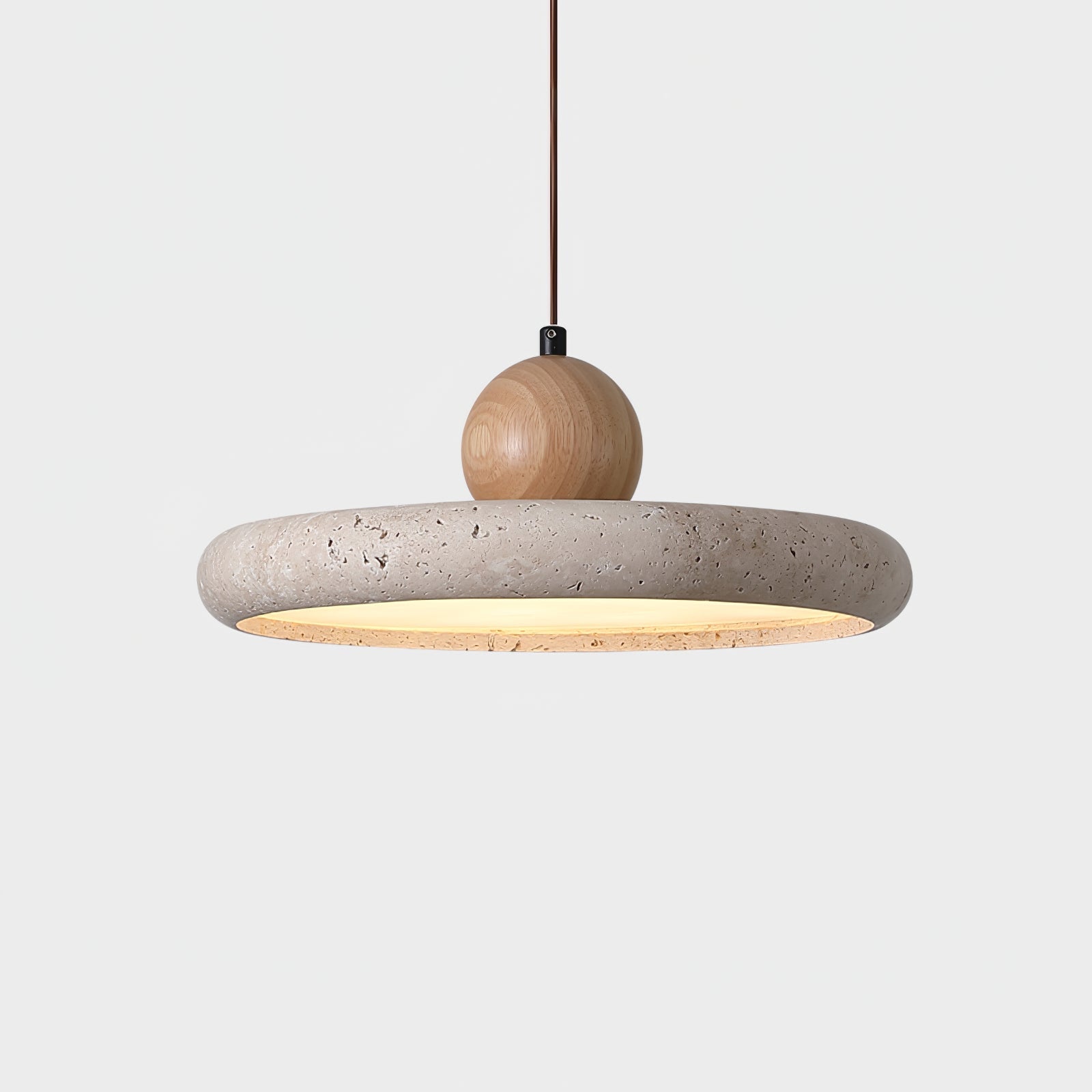 Cephaor Minimalist Travertine Pendant Light - Blowlighting
