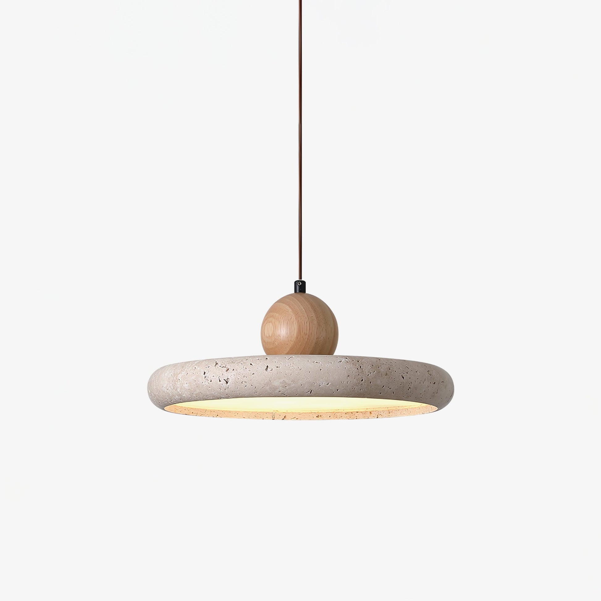 Cephaor Minimalist Travertine Pendant Light - Blowlighting