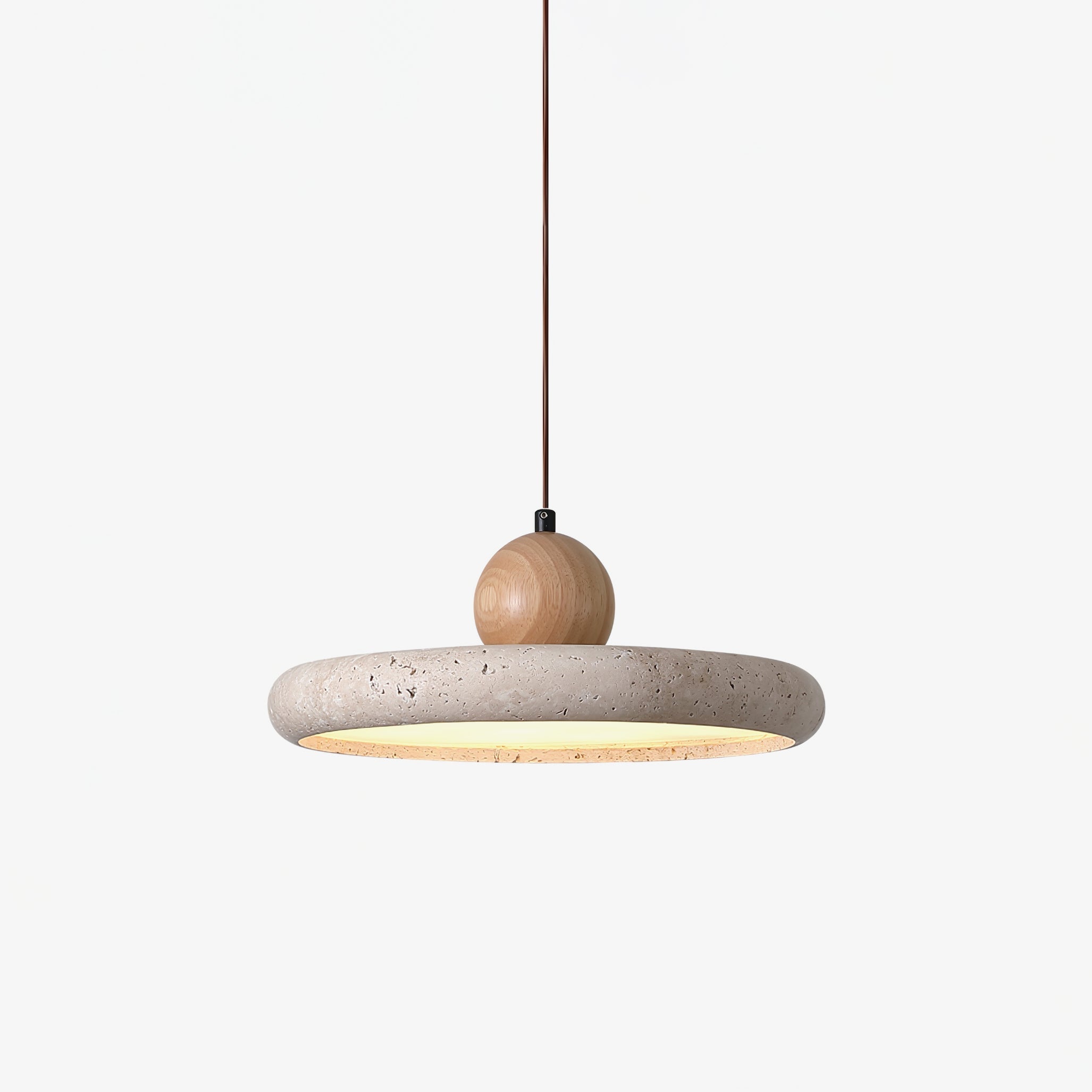 Cephaor Minimalist Travertine Pendant Light - Blowlighting