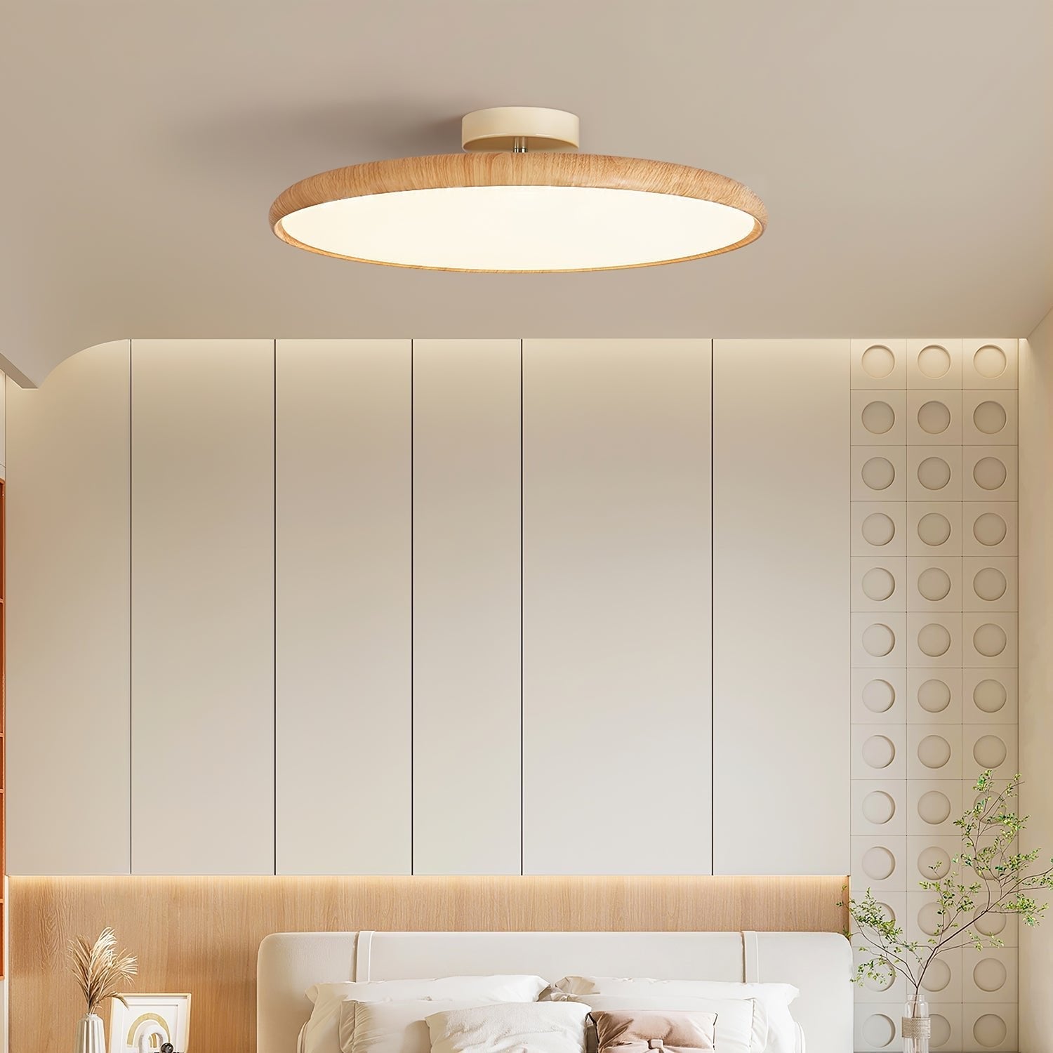 Lola Wood Grain Adjustable Ceiling Lamp - Blowlighting