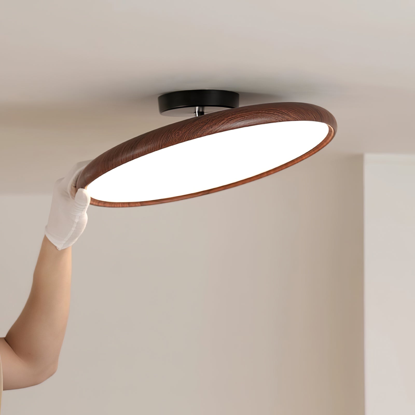 Lola Wood Grain Adjustable Ceiling Lamp - Blowlighting