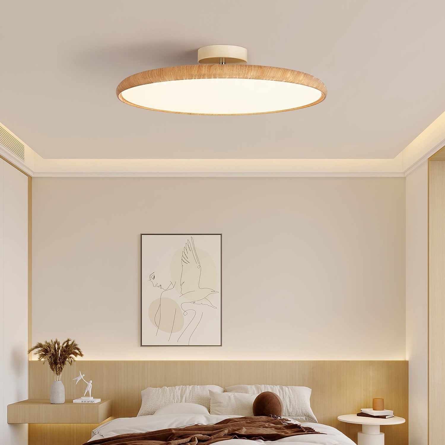 Lola Wood Grain Adjustable Ceiling Lamp - Blowlighting