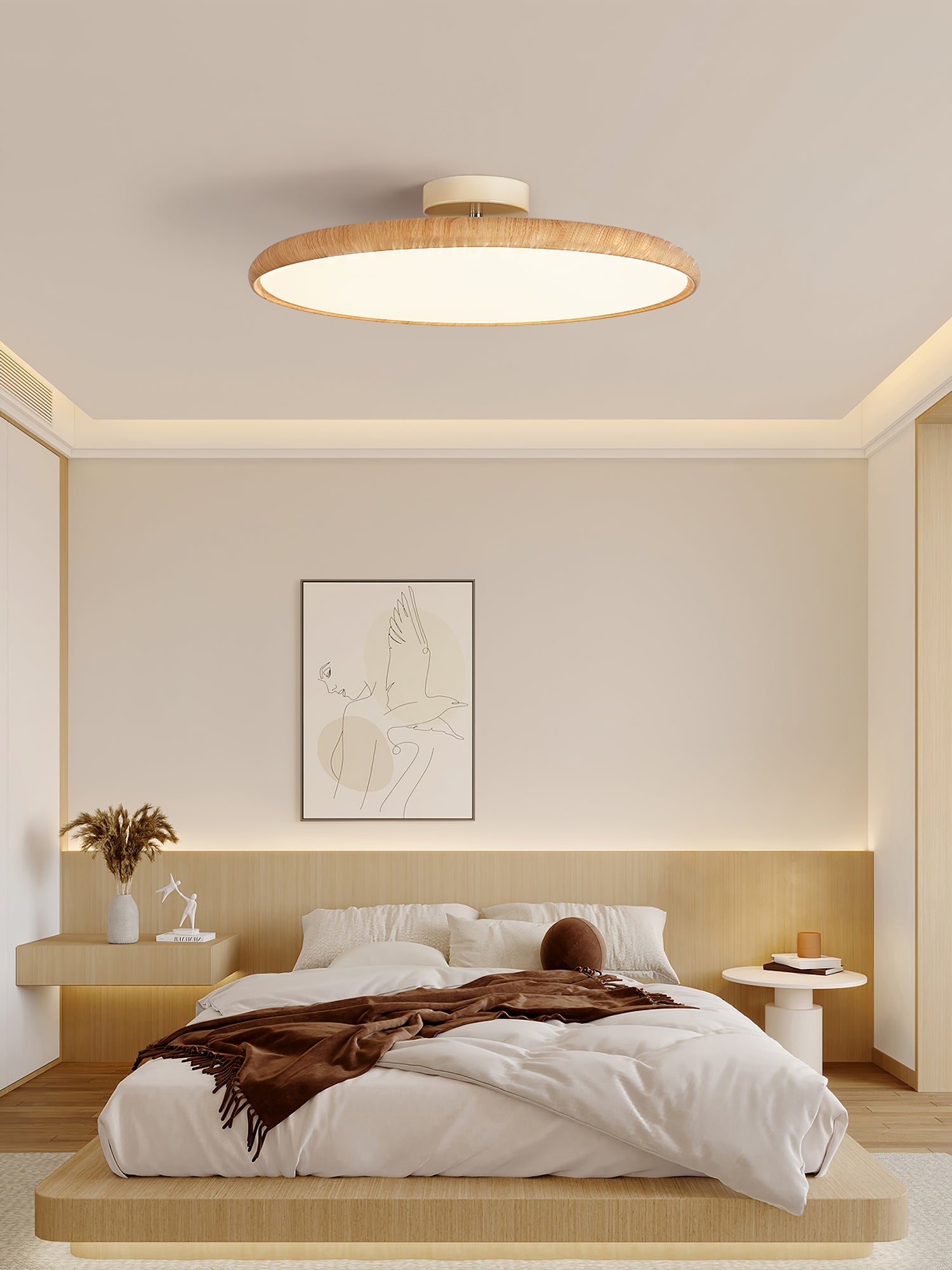Lola Wood Grain Adjustable Ceiling Lamp - Blowlighting