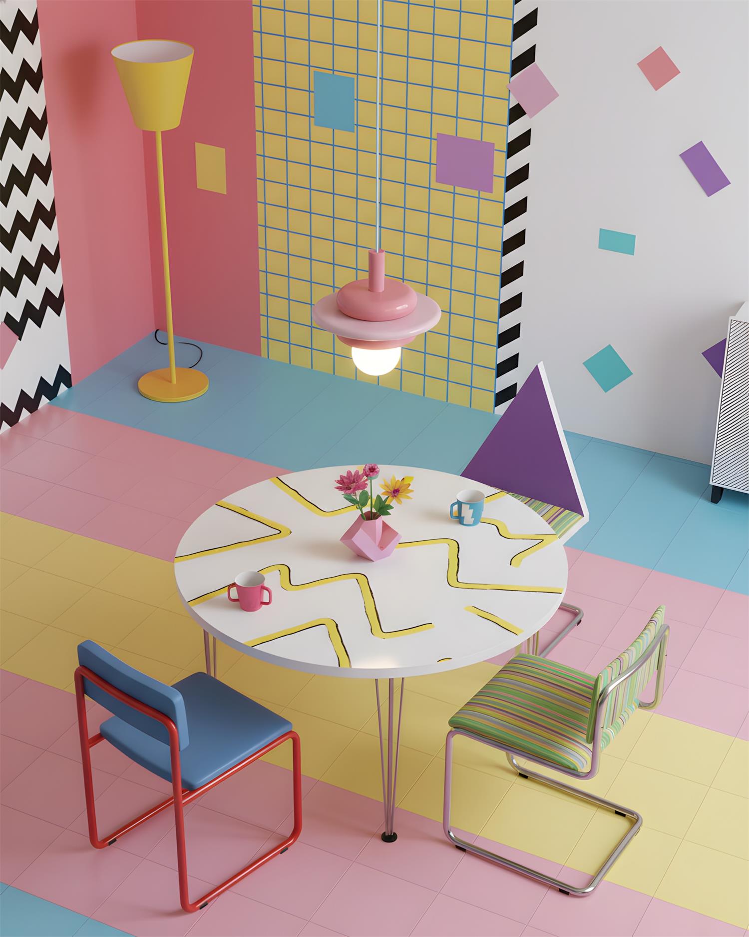 LolliDrop Memphis Glass Pendant Light