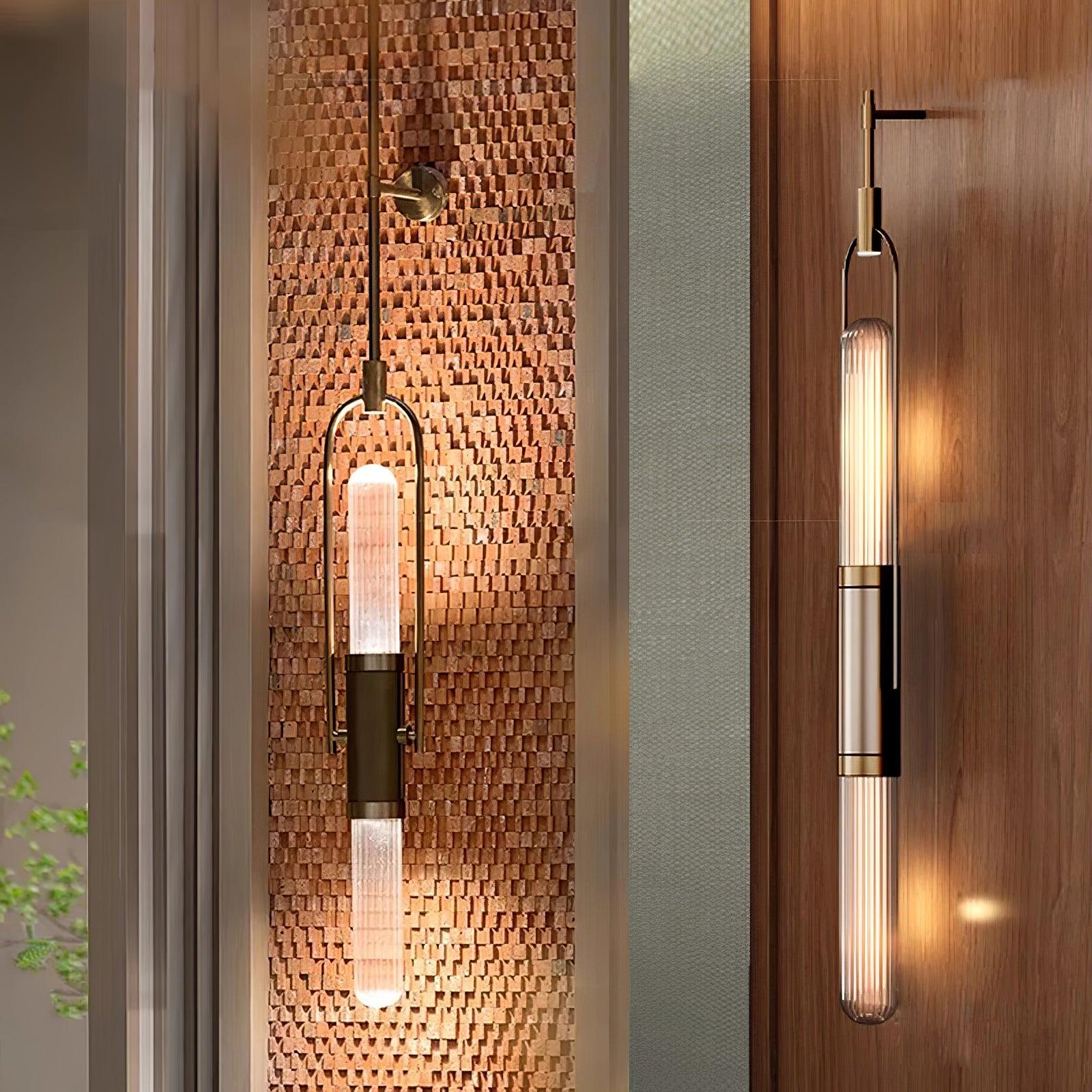 Olraeos Nordic Art Long Arc Glass Wall Lamp - Blowlighting