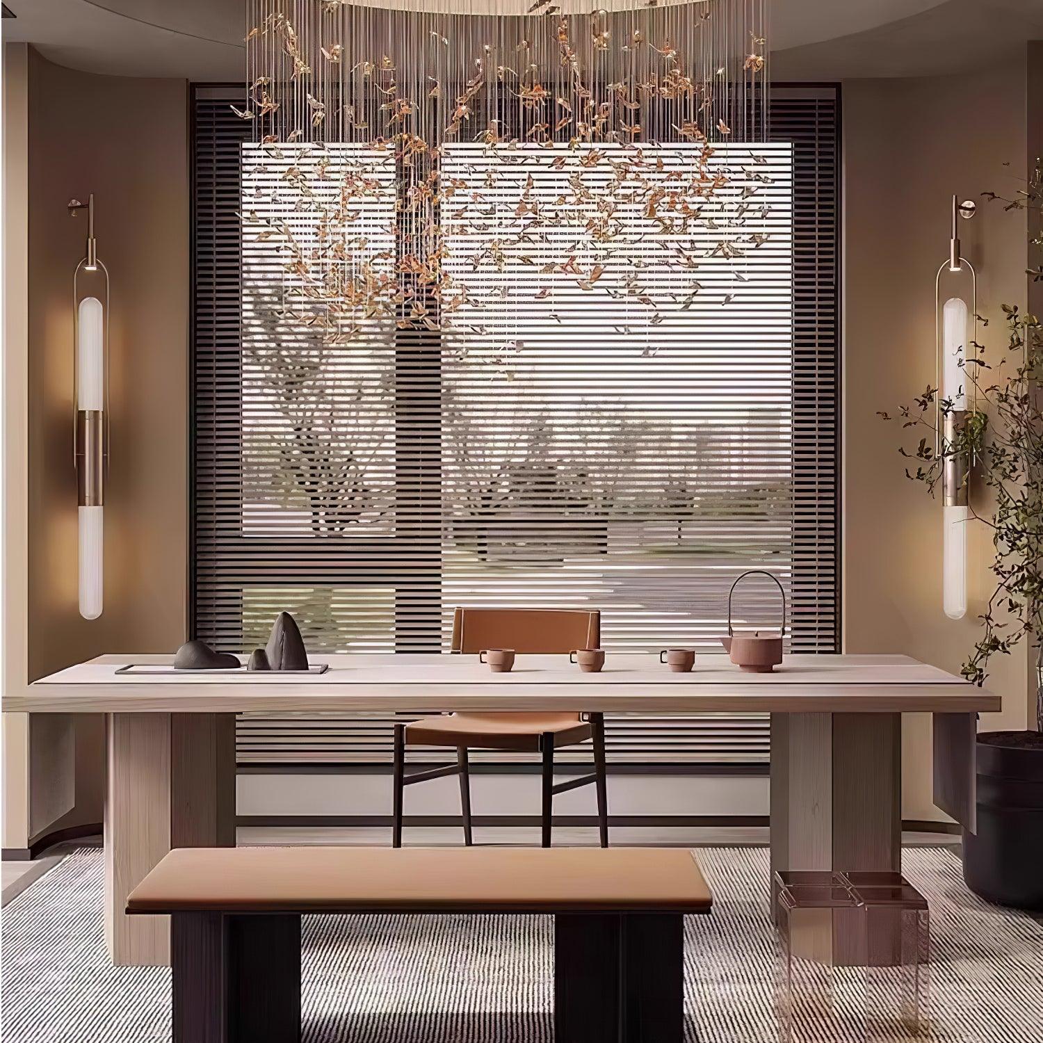 Olraeos Nordic Art Long Arc Glass Wall Lamp - Blowlighting