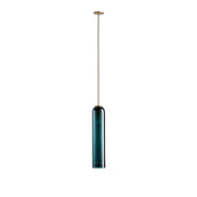 Long Modern Iron Tube Glass Pendant Light
