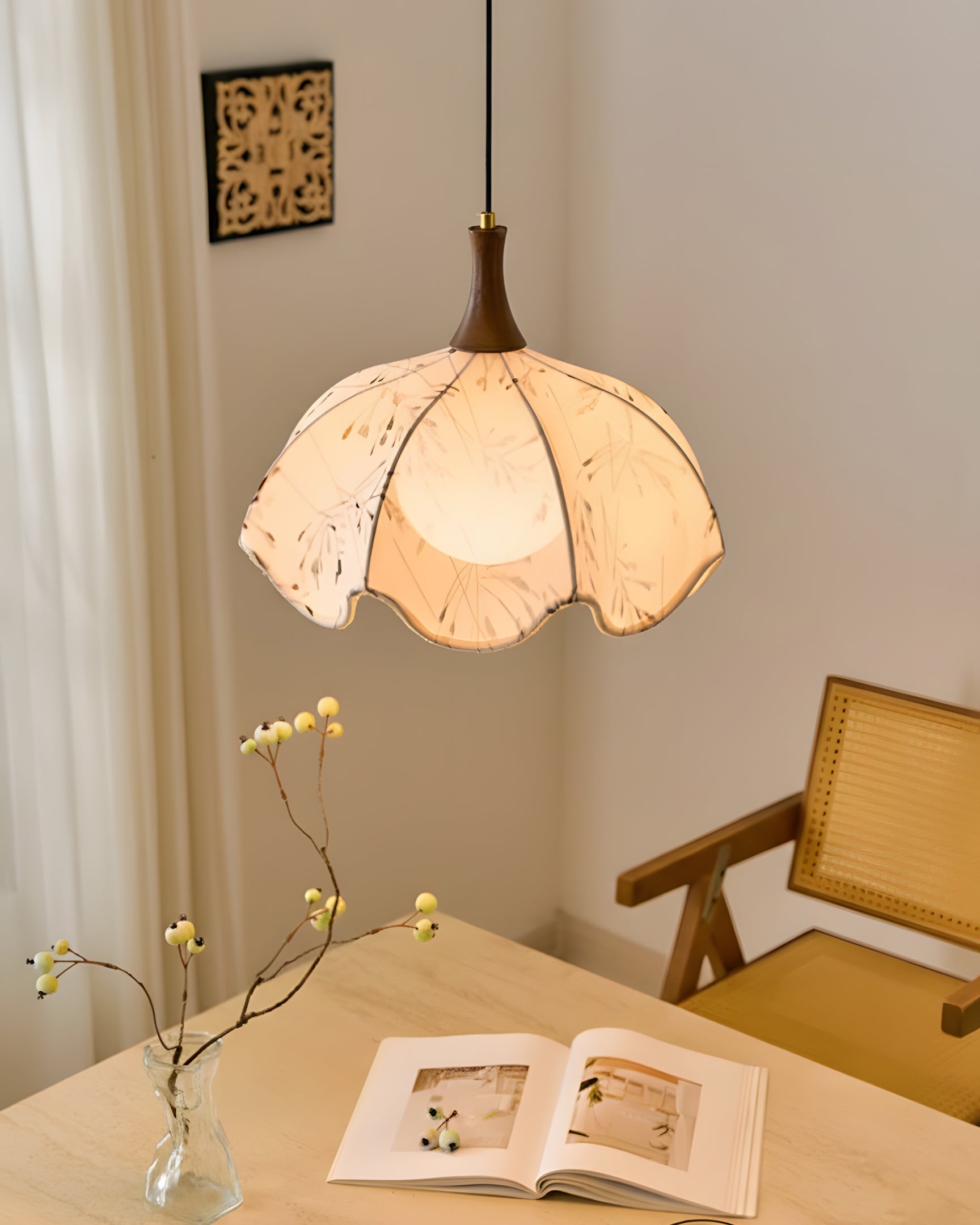 Looma Natural Fabric Pendant Light