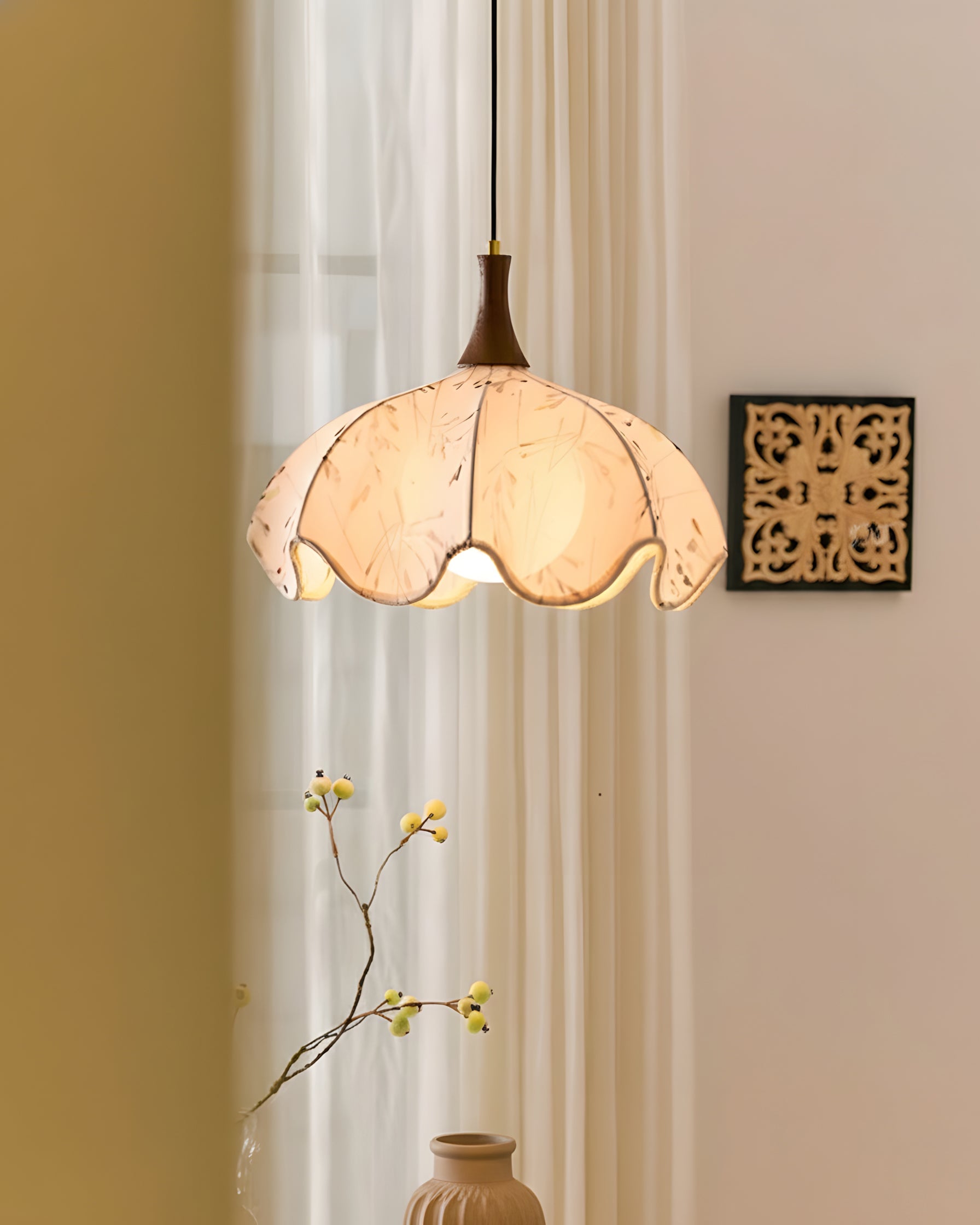 Looma Natural Fabric Pendant Light