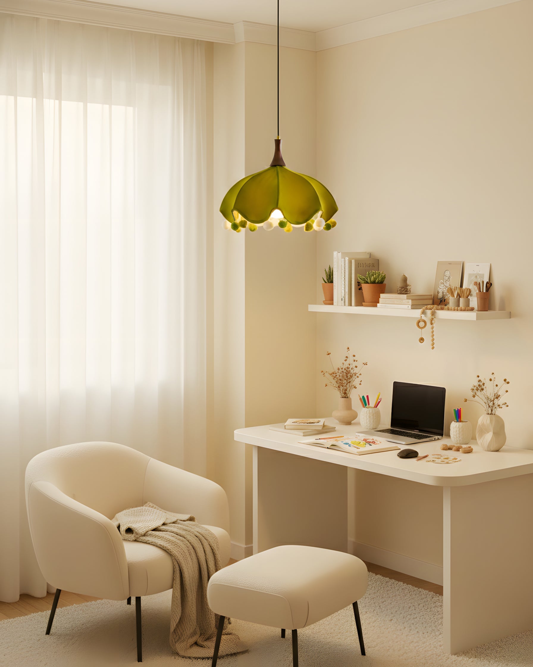 Looma Natural Fabric Pendant Light