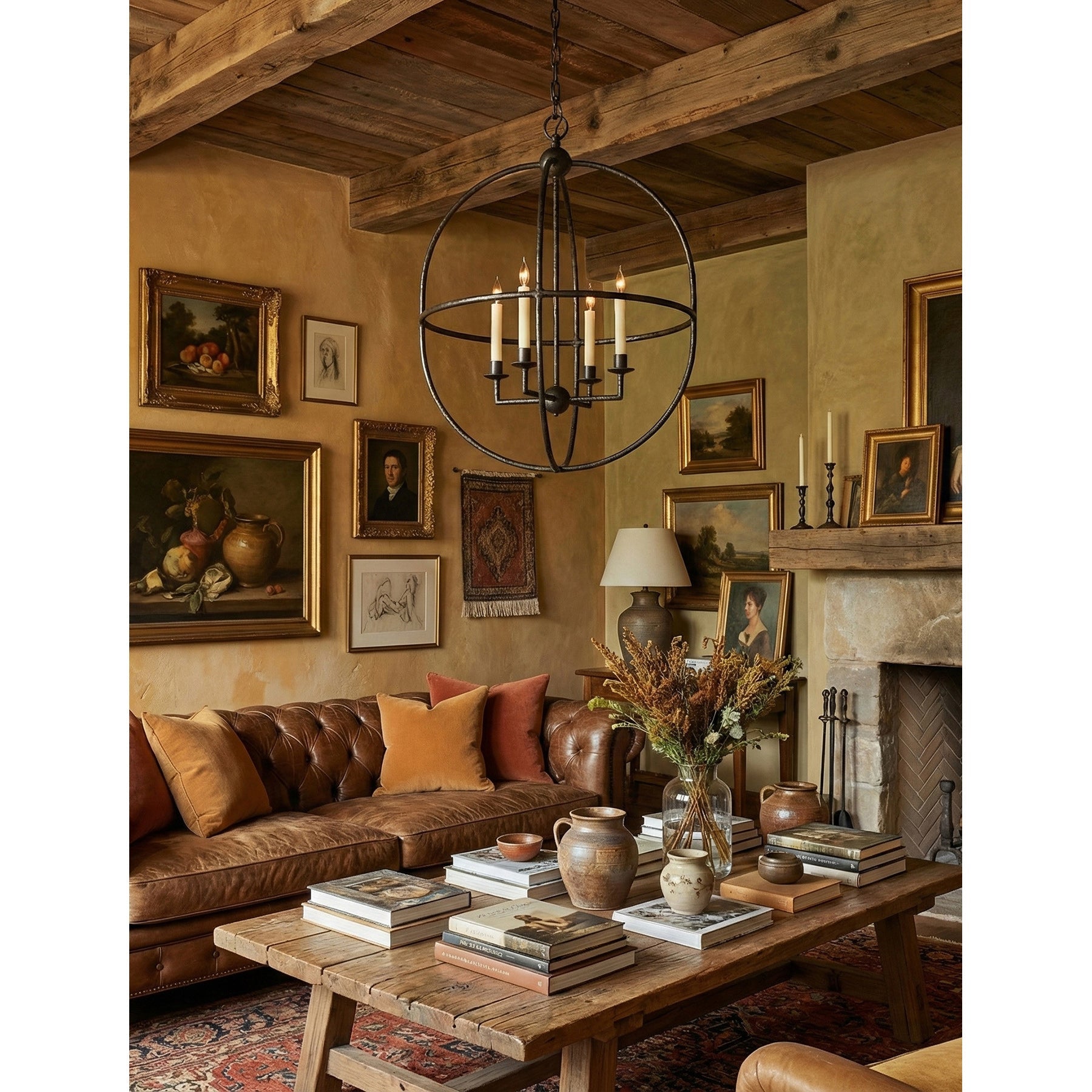 Lorford Contemporary Art Brass Candles Pendant Light