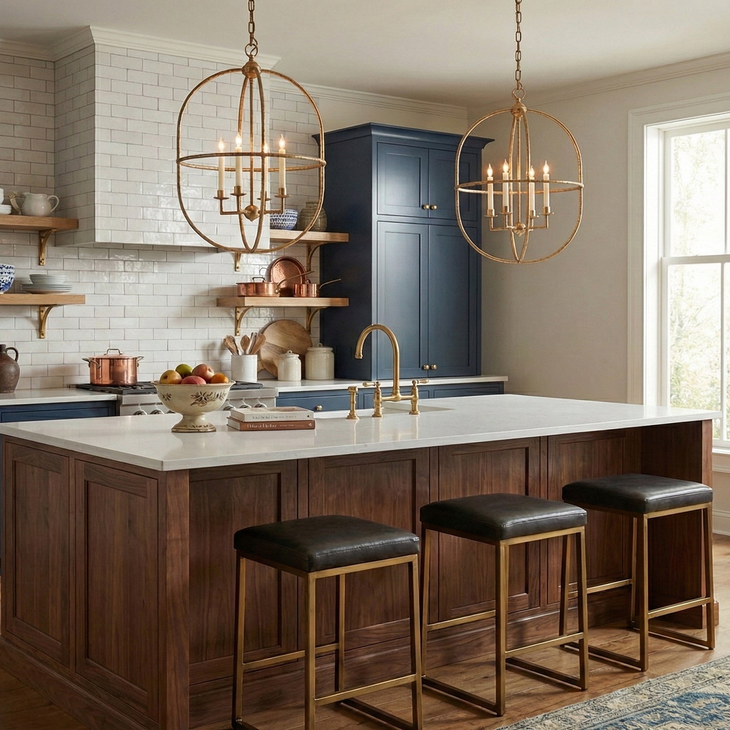 Lorford Contemporary Art Brass Candles Pendant Light