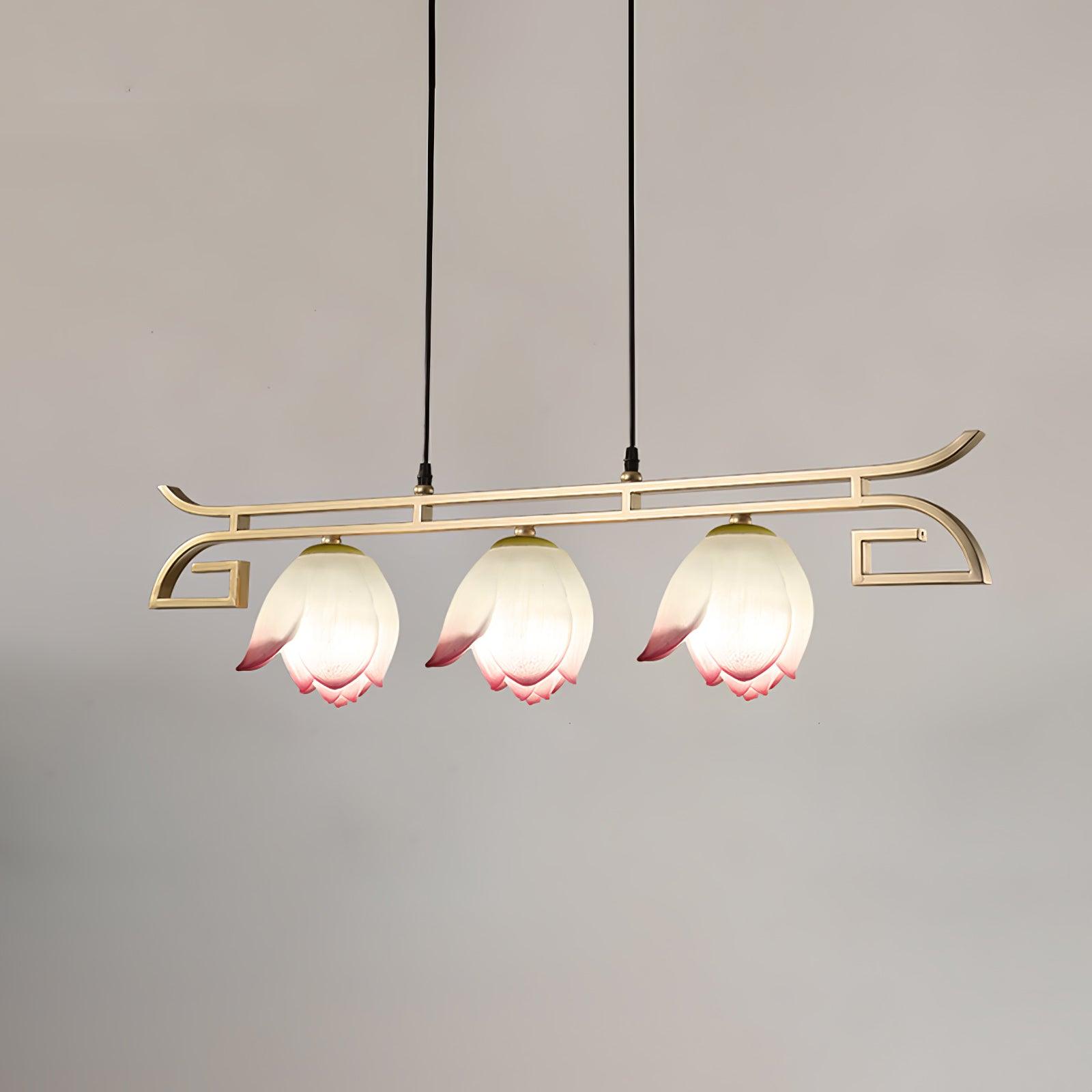 Lotus Oriental Resin Chandelier - Blowlighting