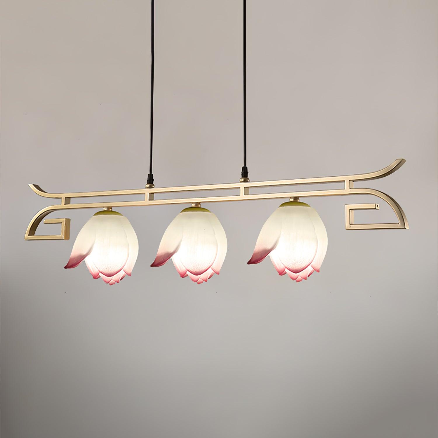 Lotus Oriental Resin Chandelier - Blowlighting