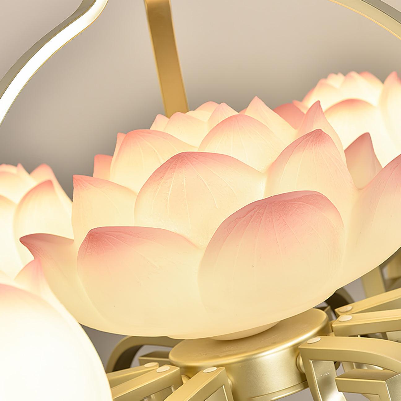Lotus Oriental Resin Chandelier - Blowlighting