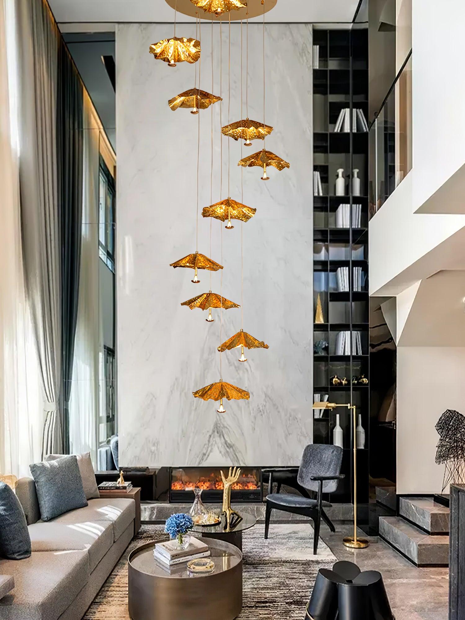Fluttergold Modern Pendant Chandelier - Blowlighting