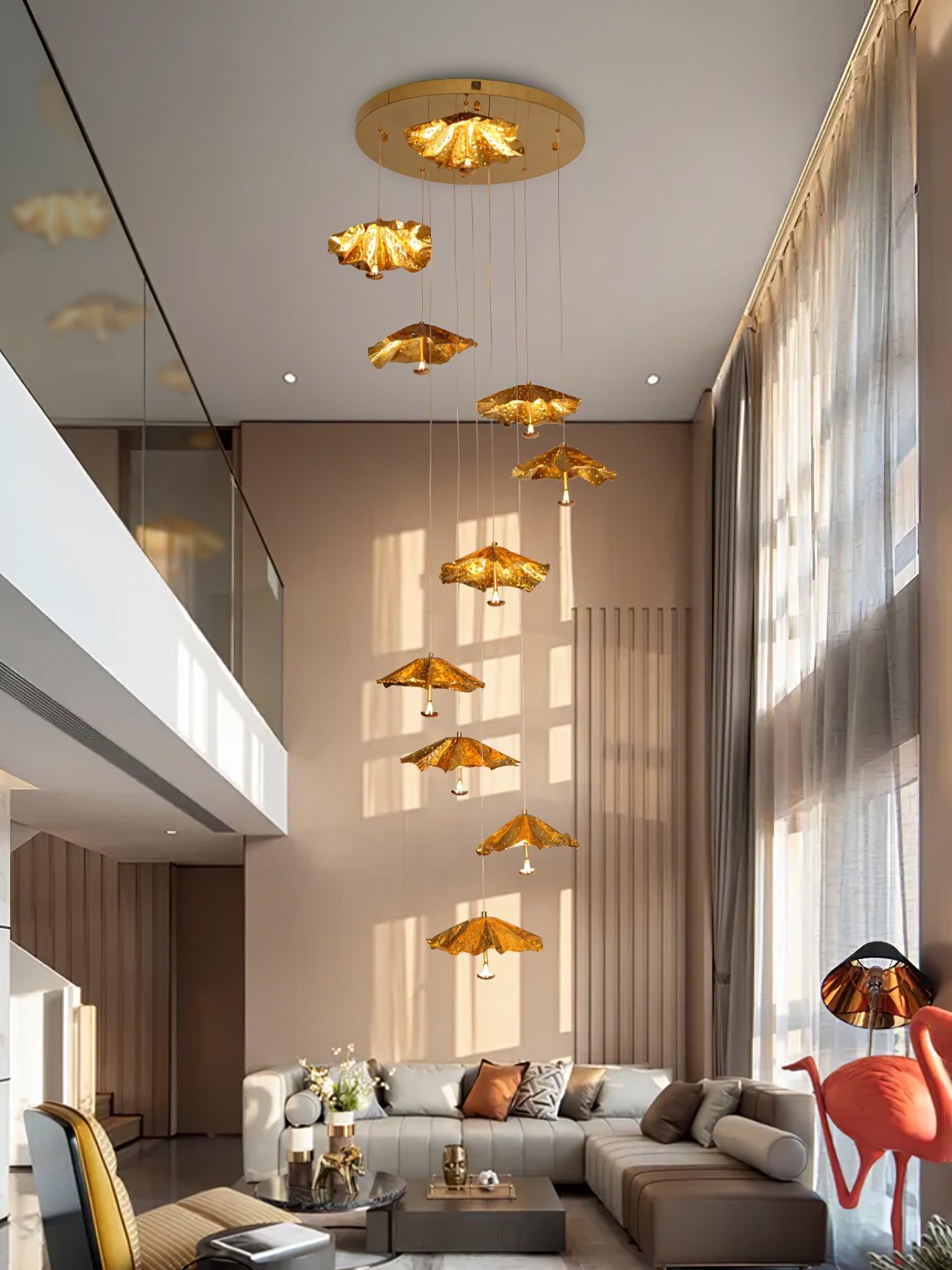 Fluttergold Modern Pendant Chandelier - Blowlighting